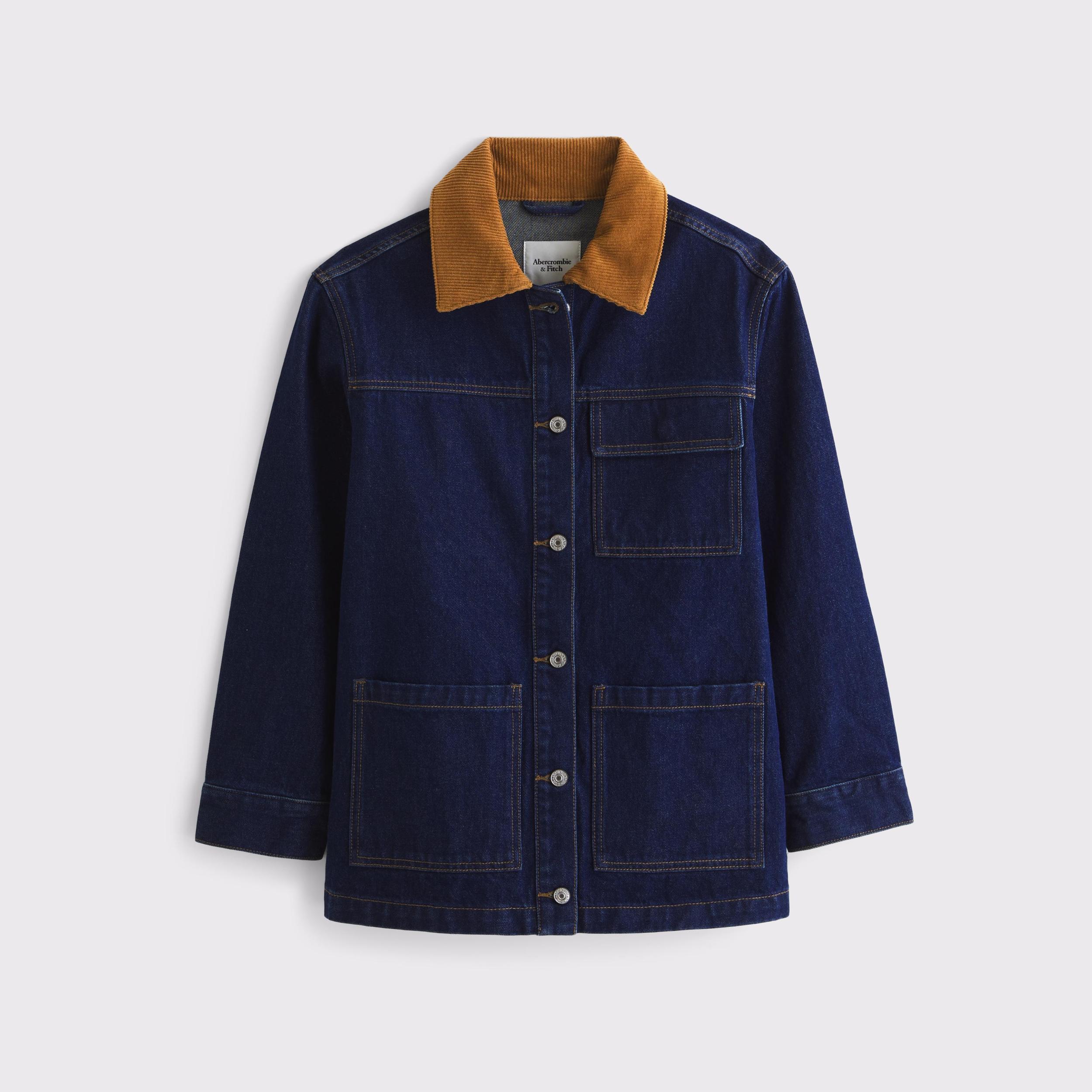 Denim Utility Shirt Jacket Product Image