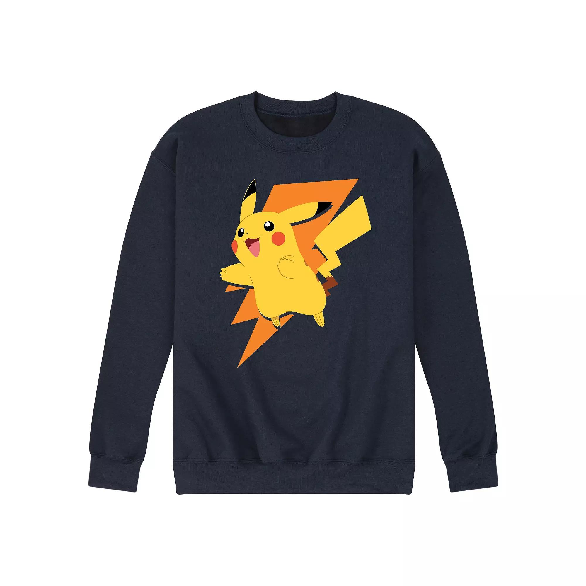 Mens Pokemon Pikachu Pika Bolt Sweatshirt Blue Product Image