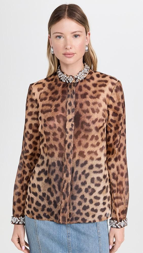 Zimmermann Crush Embellished Body Shirt | Shopbop Product Image