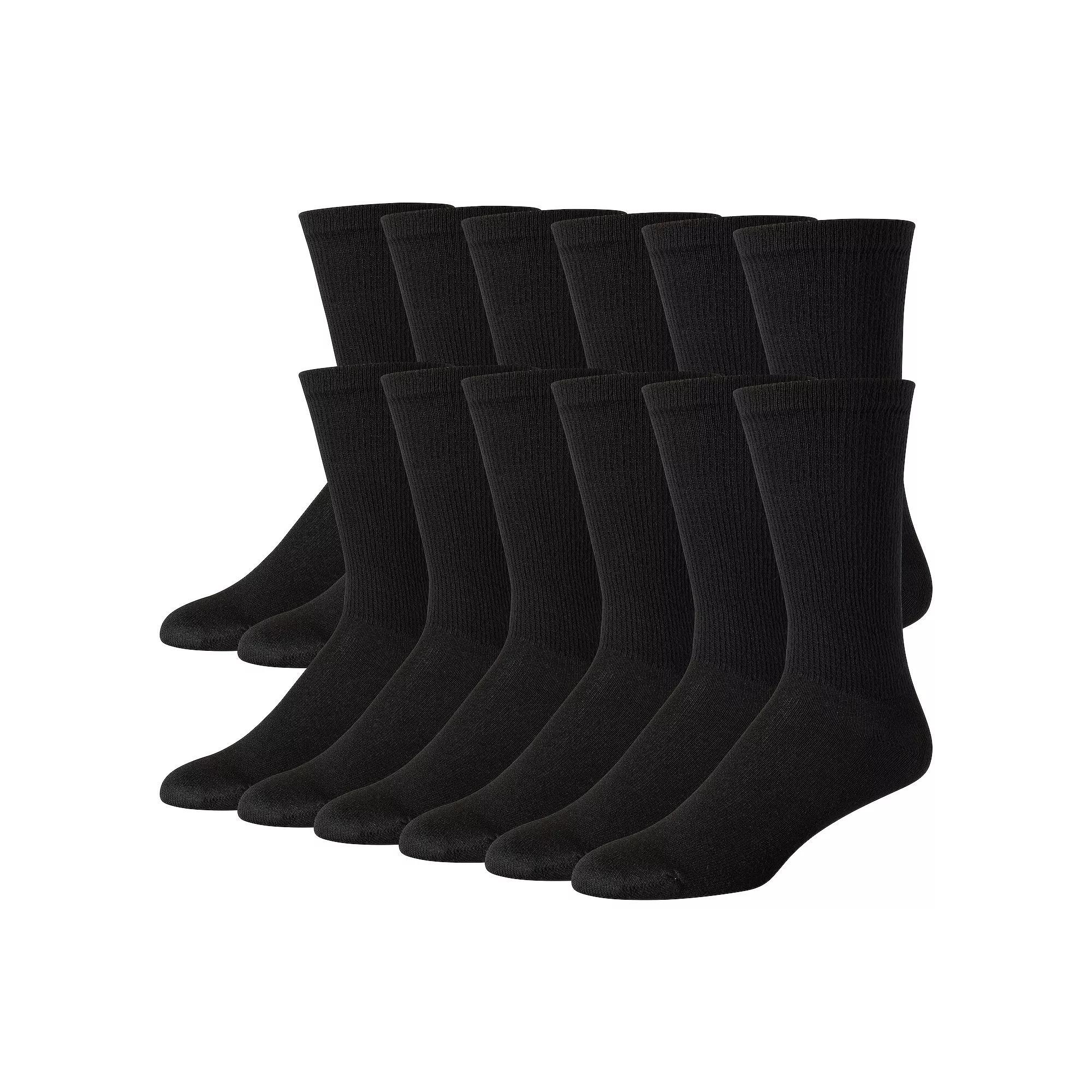 Hanes Ultimate Men's 12-Pack Soft & Durable Crew Socks, Size: 12-14, White Product Image
