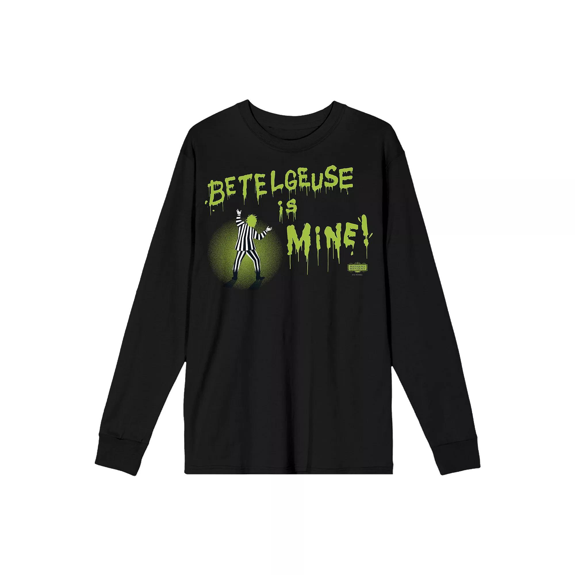 Men's Beetlejuice Betelgeuse Long Sleeve Tee, Size: XL, Black Product Image