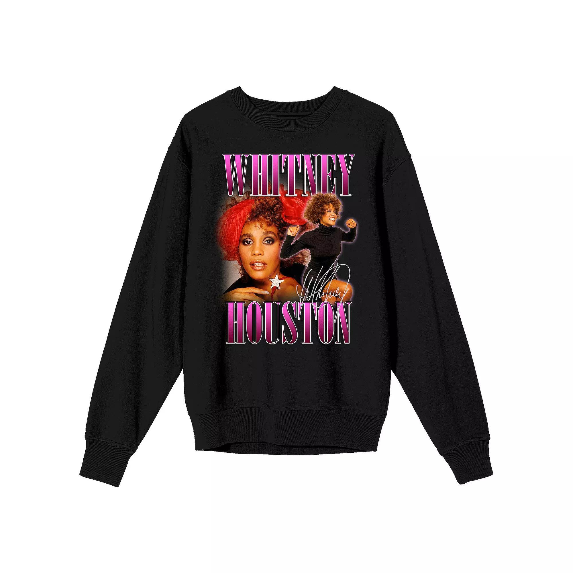 Men's Whitney Houston Poses Graphic Tee, Size: Large, Black Product Image
