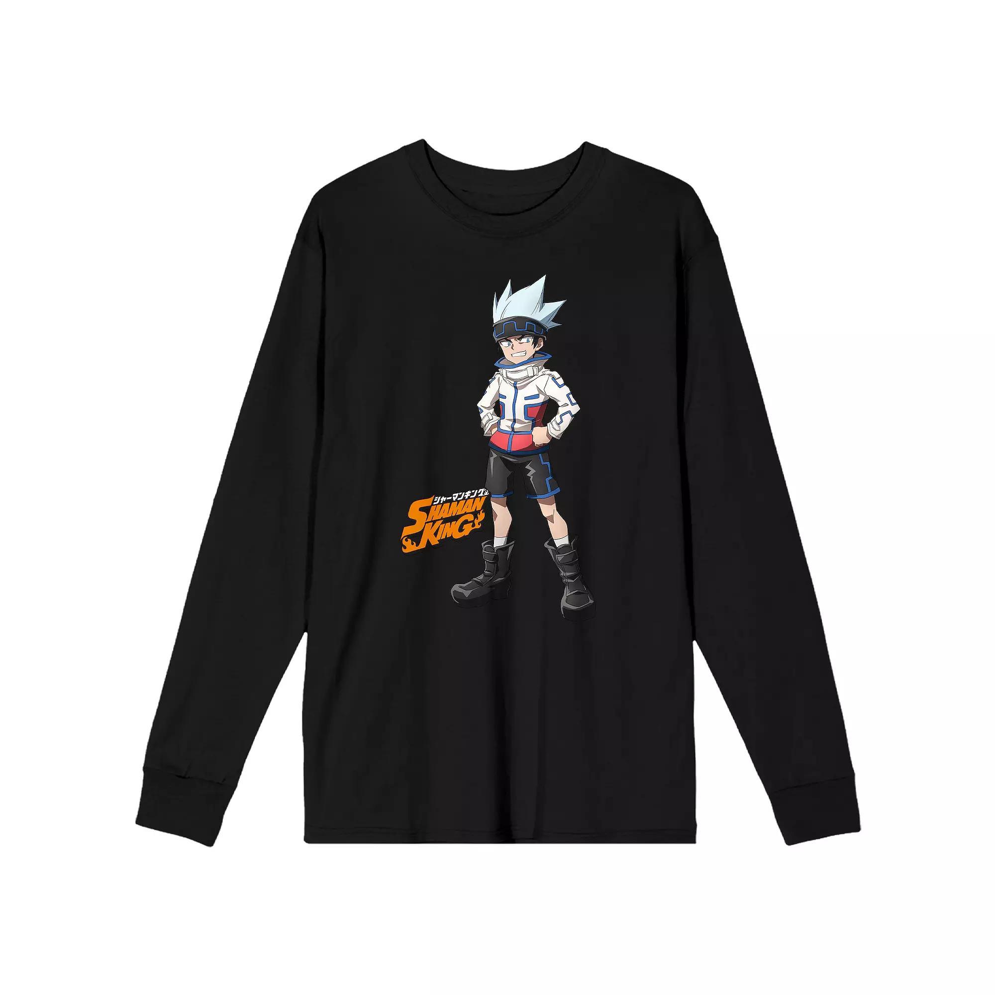 Men's Shaman King Horohoro Long Sleeve Tee, Size: Small, Black Product Image