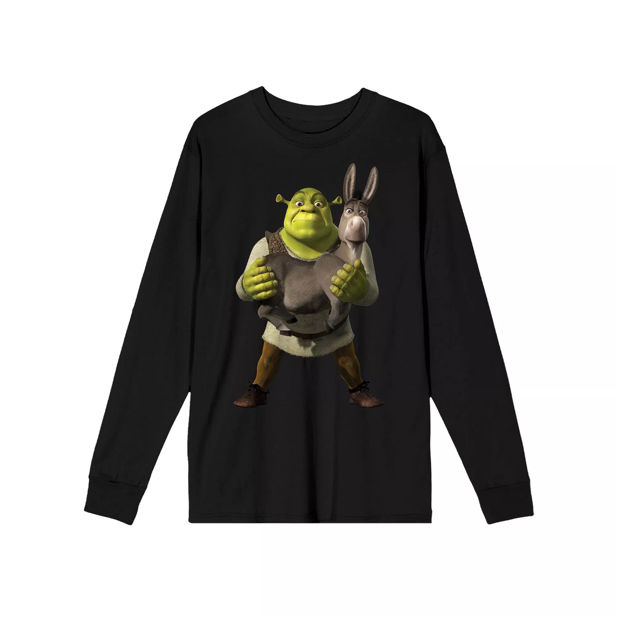 Men's Shrek Ogre & Donkey Graphic Tee, Size: XXL, Black Product Image