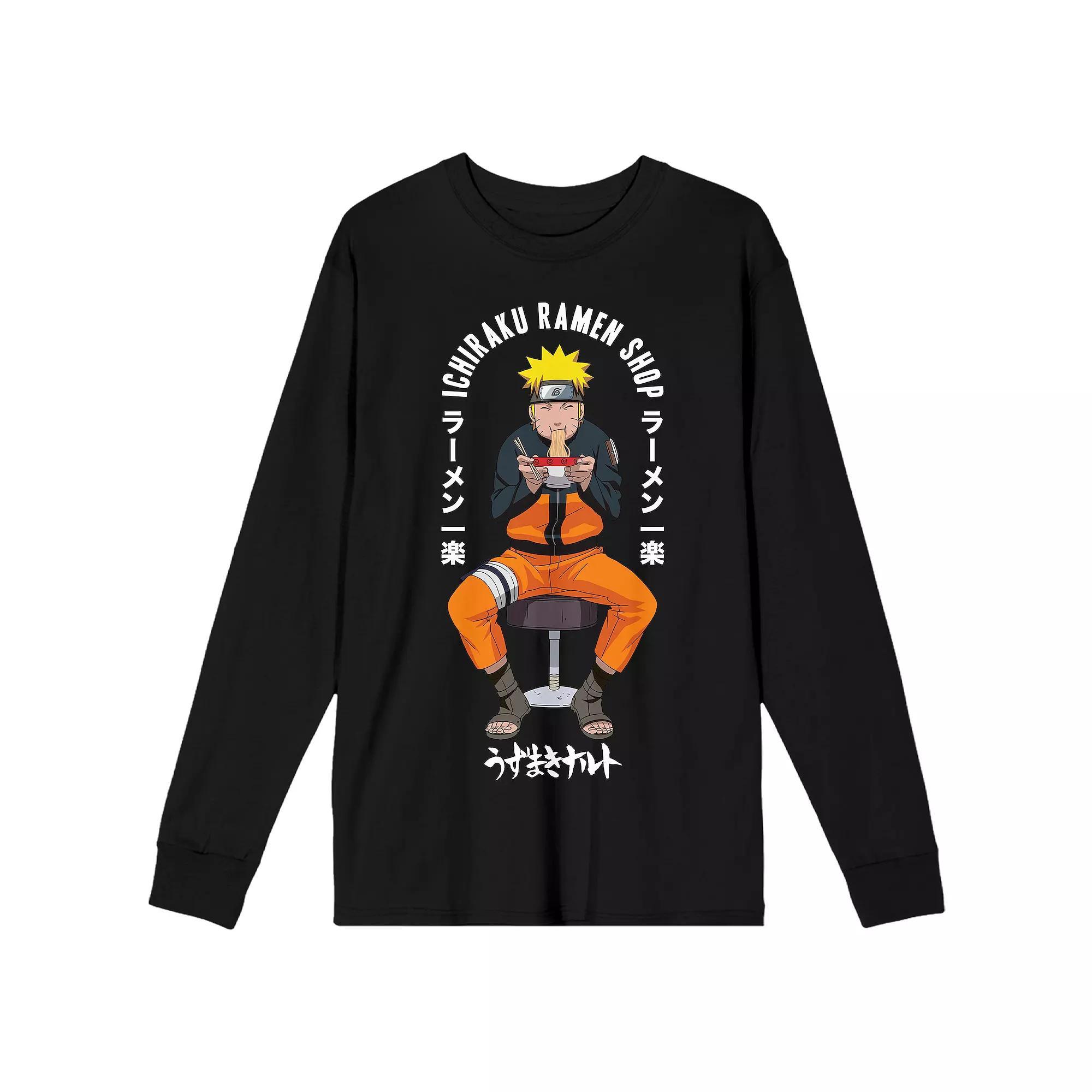 Men's Naruto Classic with Ichiraku Long Sleeve Tee, Size: XL, Black Product Image