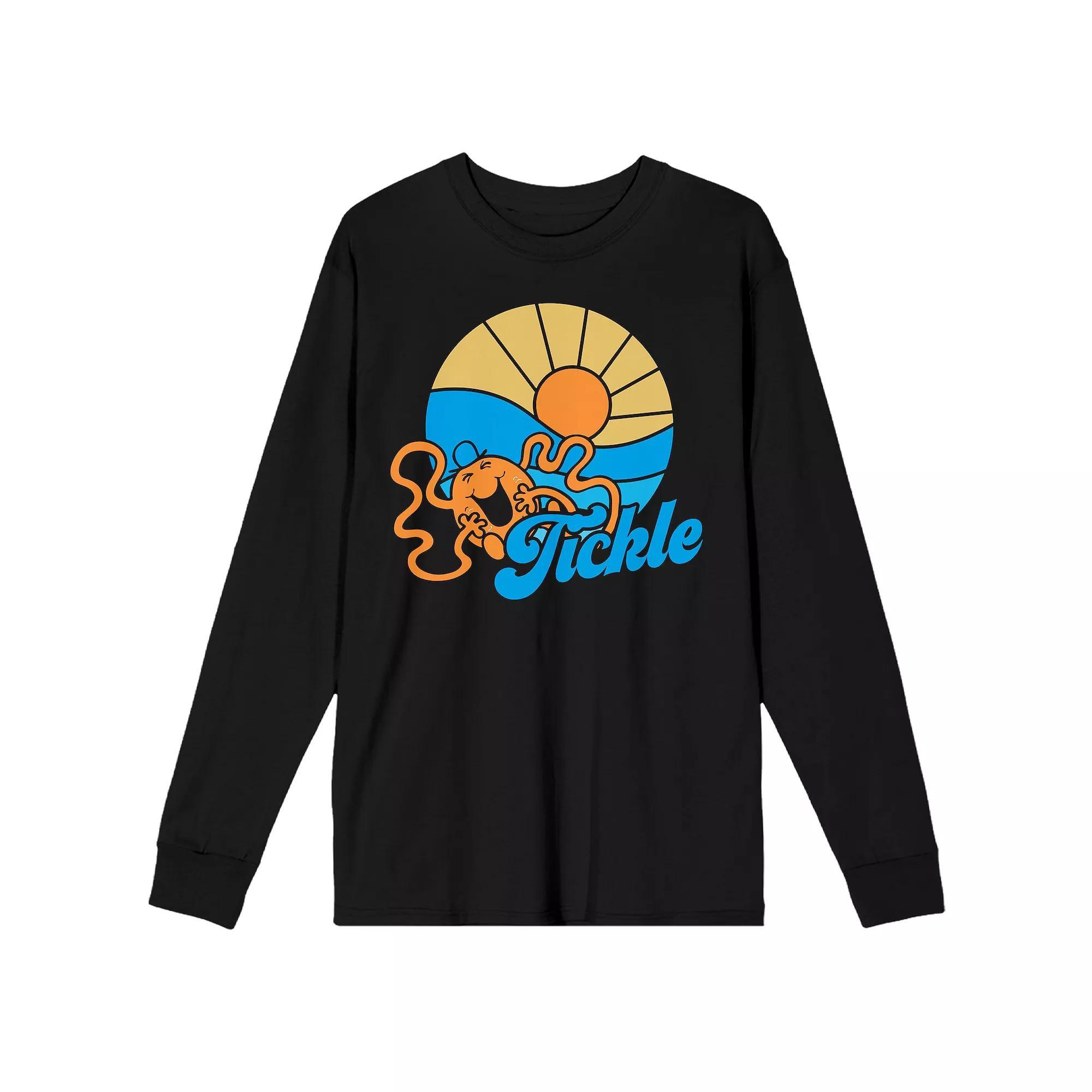Men's Mr. Men And Little Miss Tickle Long Sleeve Graphic Tee, Size: XXL, Black Product Image
