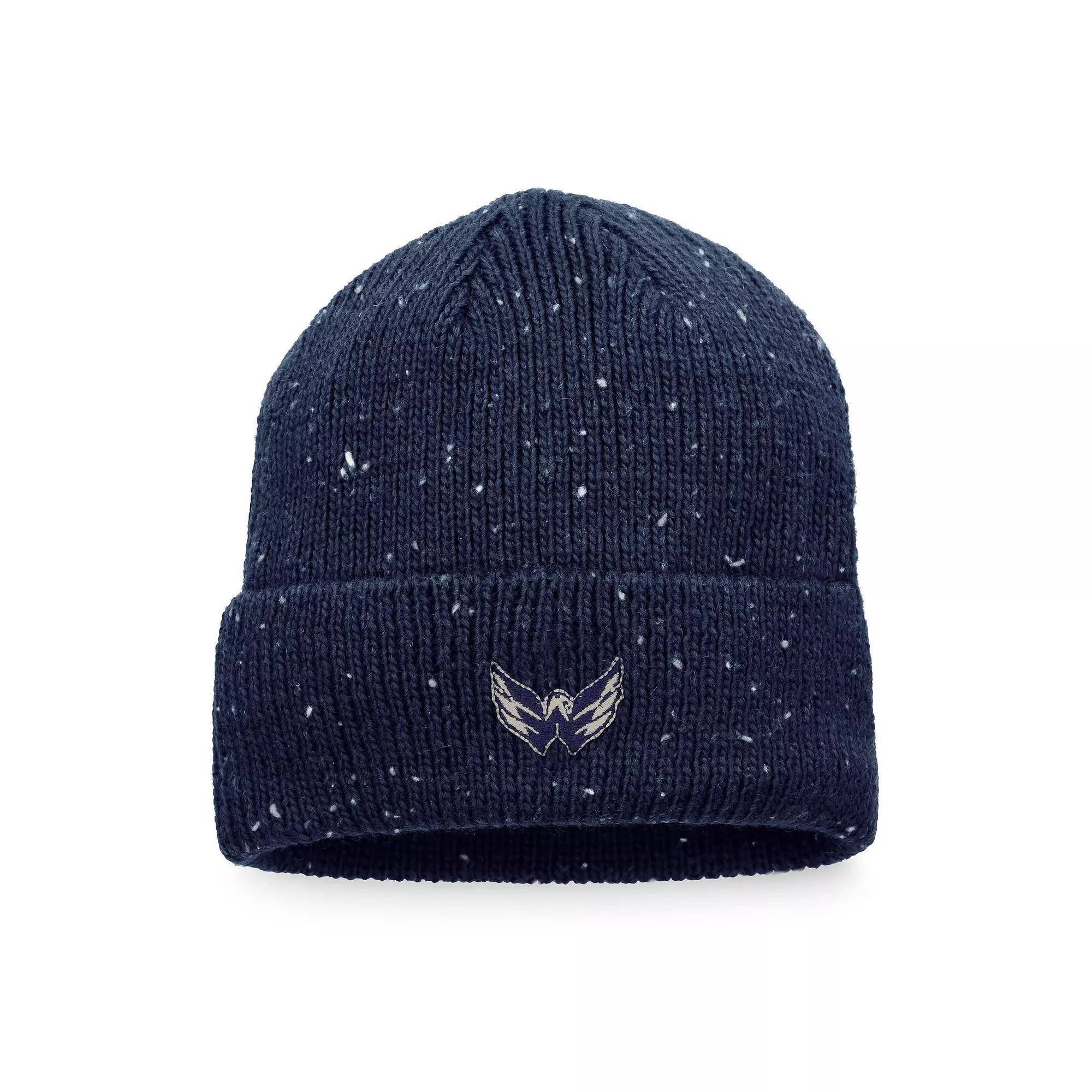 Men's Fanatics Branded Navy Washington Capitals Authentic Pro Rink Pinnacle Cuffed Knit Hat, Blue Product Image