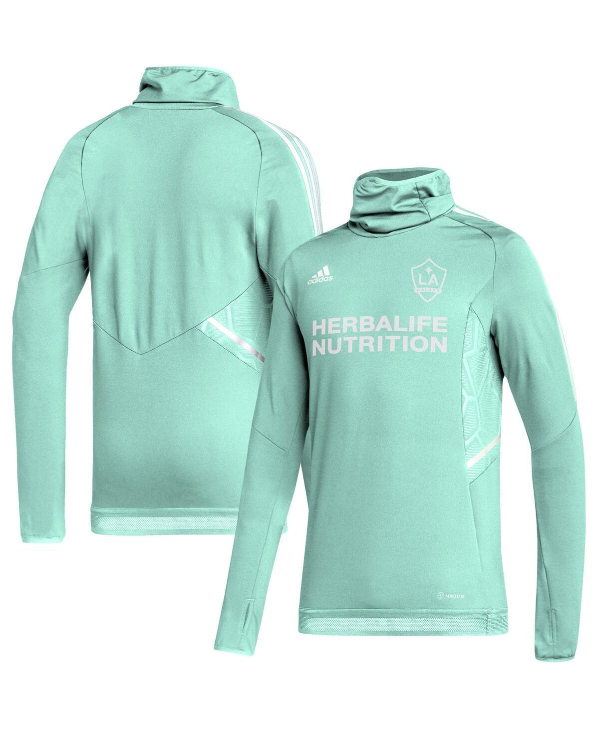 Mens adidas /White LA Galaxy AEROREADY Raglan Warm Top Product Image