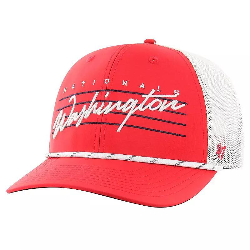 Men's '47 Red Washington Nationals Downburst Trucker Adjustable Hat Product Image