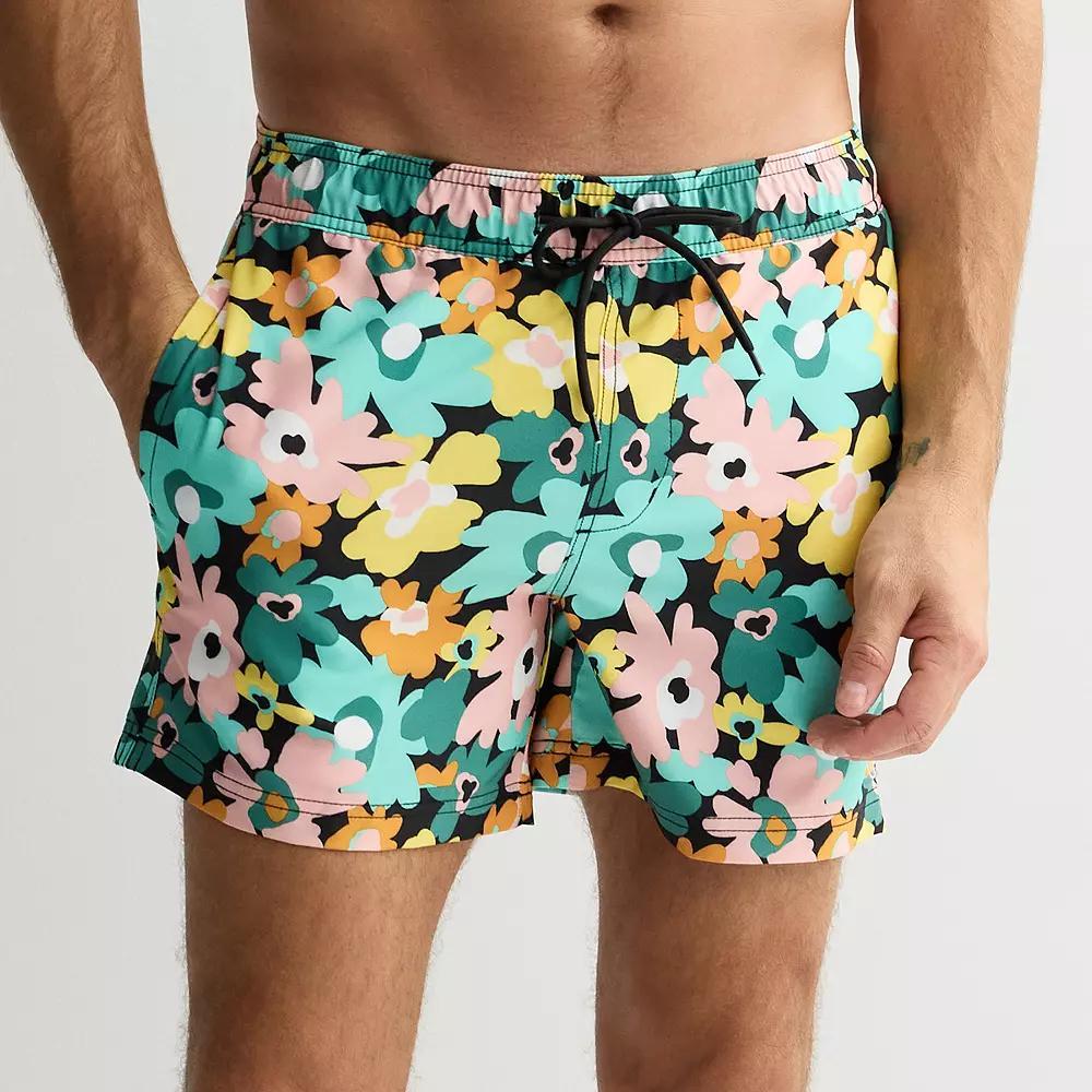 Men's Trinity Coast 5" Swim Trunks, Size: XXL 5 INCH, Black Product Image