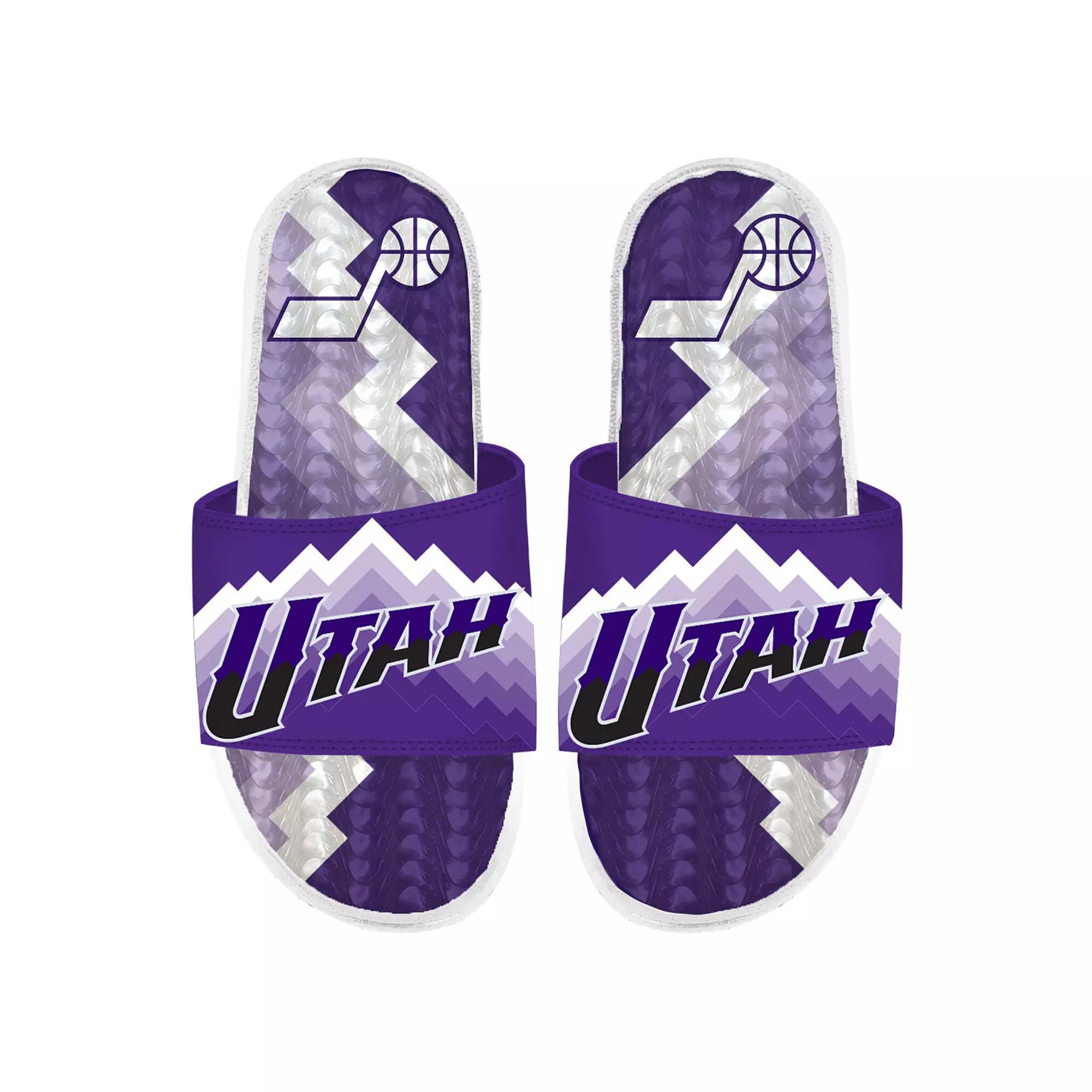 Mens ISlide White Utah Jazz 2023/24 City Edition Gel Slide Sandals Product Image