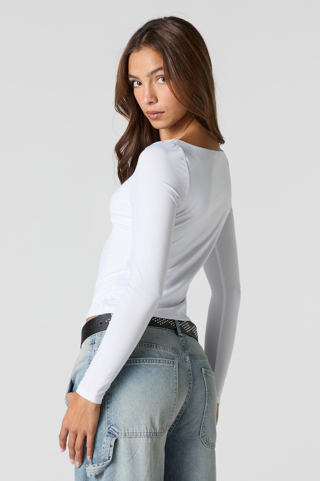 Contour Scoop Neck Long Sleeve Top Female Product Image