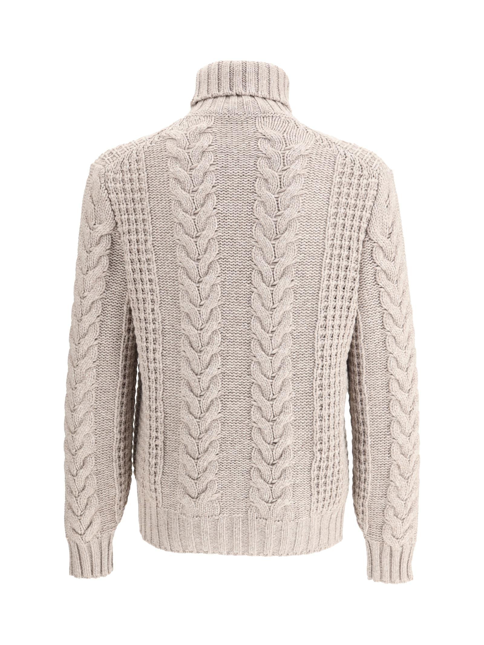 BRUNELLO CUCINELLI Turtleneck Sweater In Beige Product Image