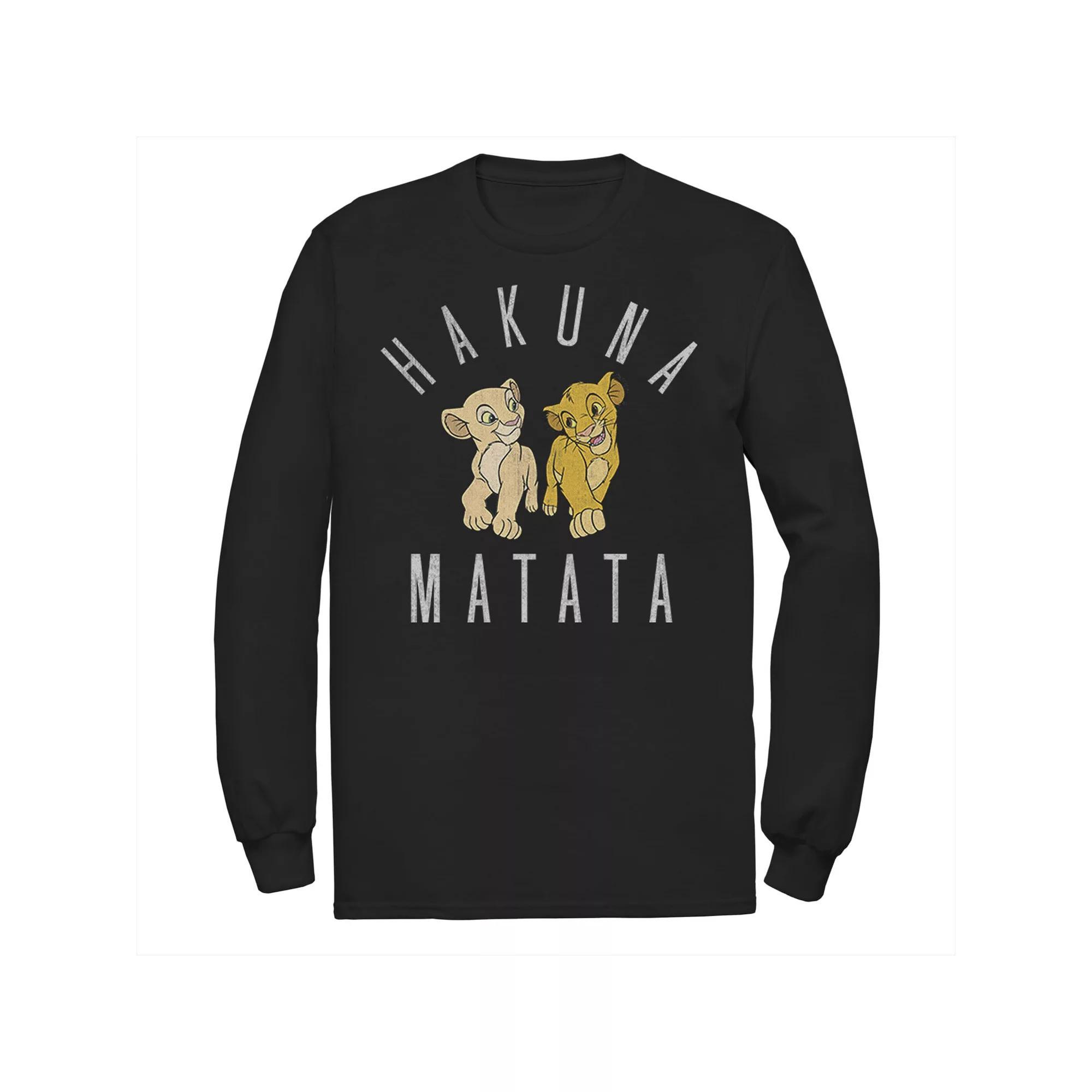 Disney's The Lion King Simba Nala Men's Hakuna Matata Tee, Size: Large, Black Product Image