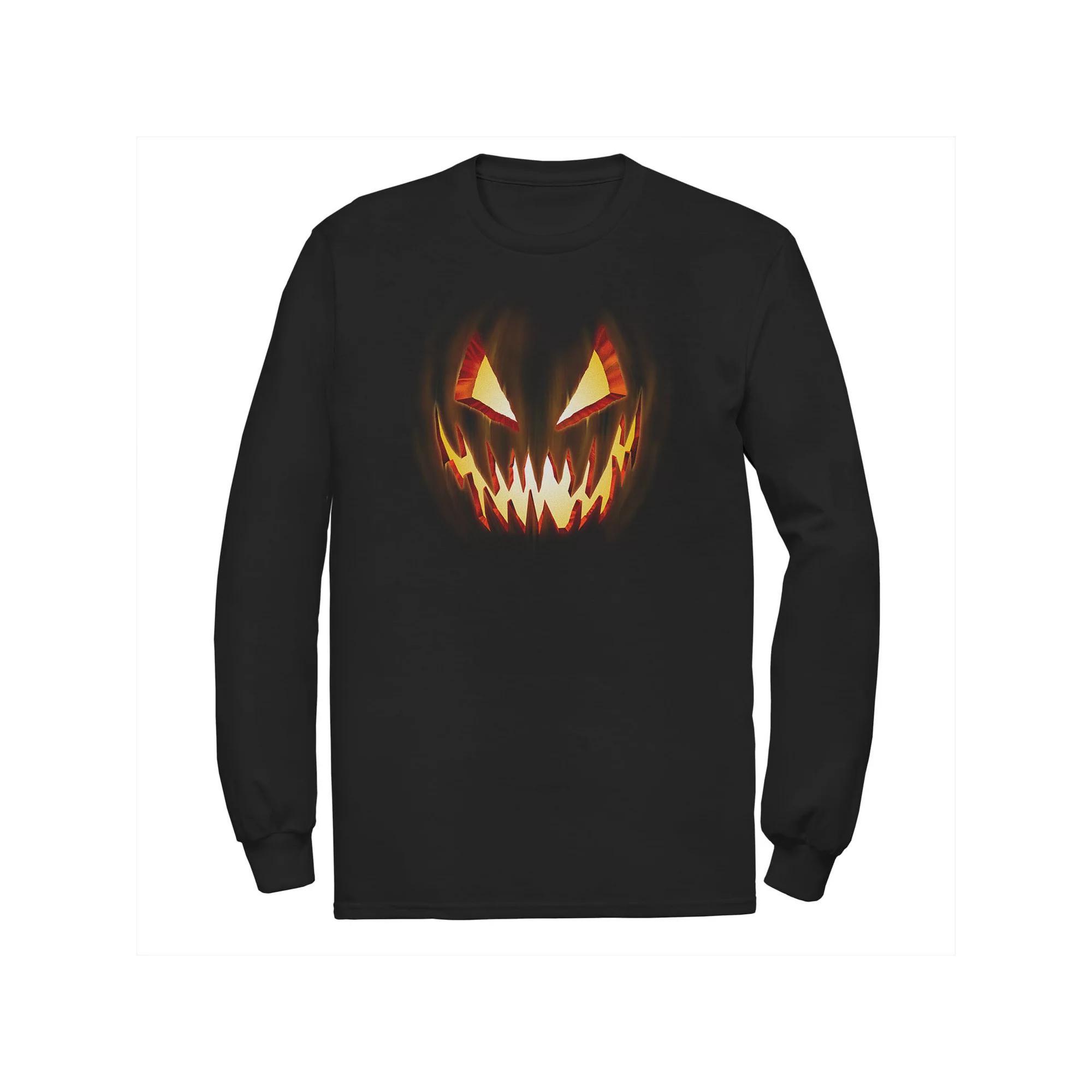 Big & Tall Halloween Jack-O-Lantern Tee, Men's, Size: 5XL, Black Product Image