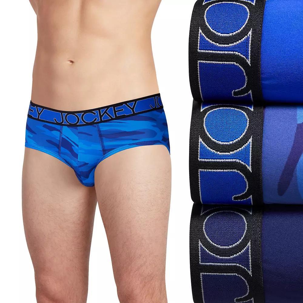 Men's Jockey® 3-Pack Active Microfiber Briefs, Size: Large, Black Product Image
