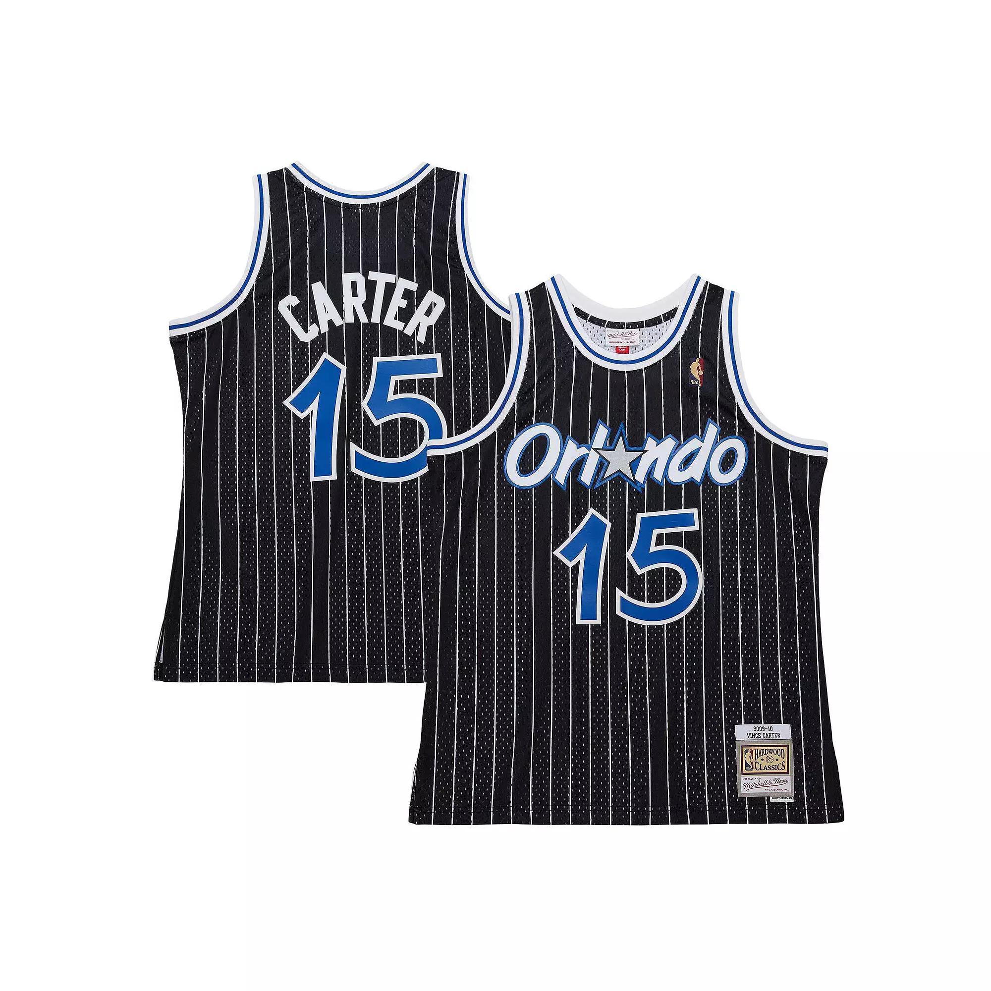 Men's Mitchell & Ness Vince Carter Black Orlando Magic 2009/10 Hardwood Classics Swingman Jersey, Size: Small, Mag Black Product Image