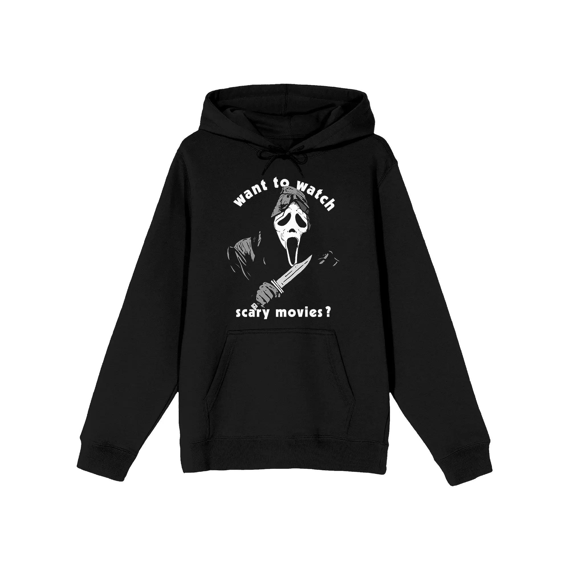 Men's Ghostface Want To Watch Hoodie, Size: XL, Black Product Image