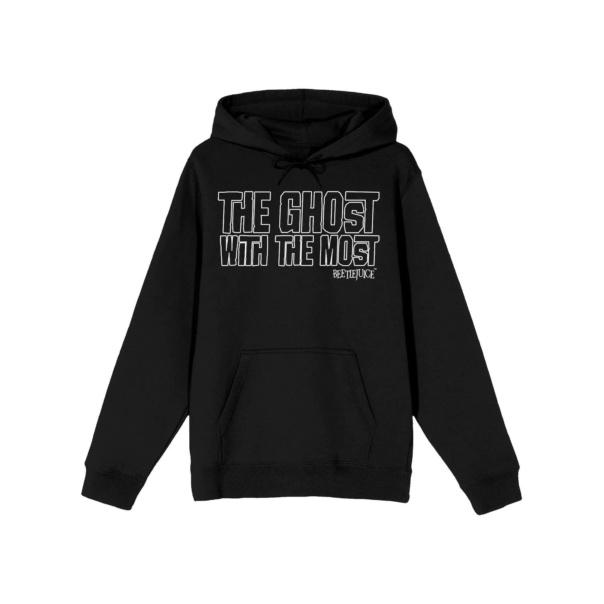 Men's Beetlejuice The Ghost With Most Graphic Hoodie, Size: Medium, Black Product Image