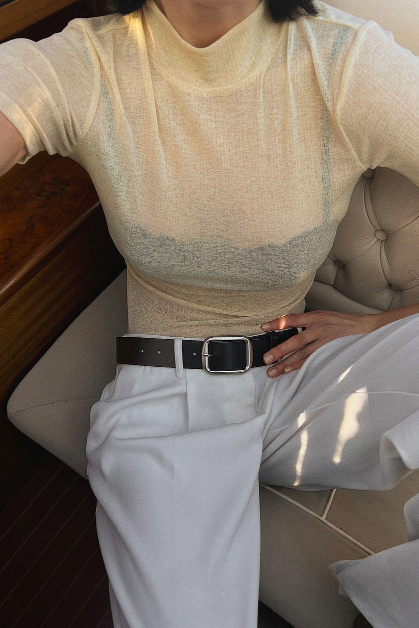 Sheer Short Sleeve Top Product Image