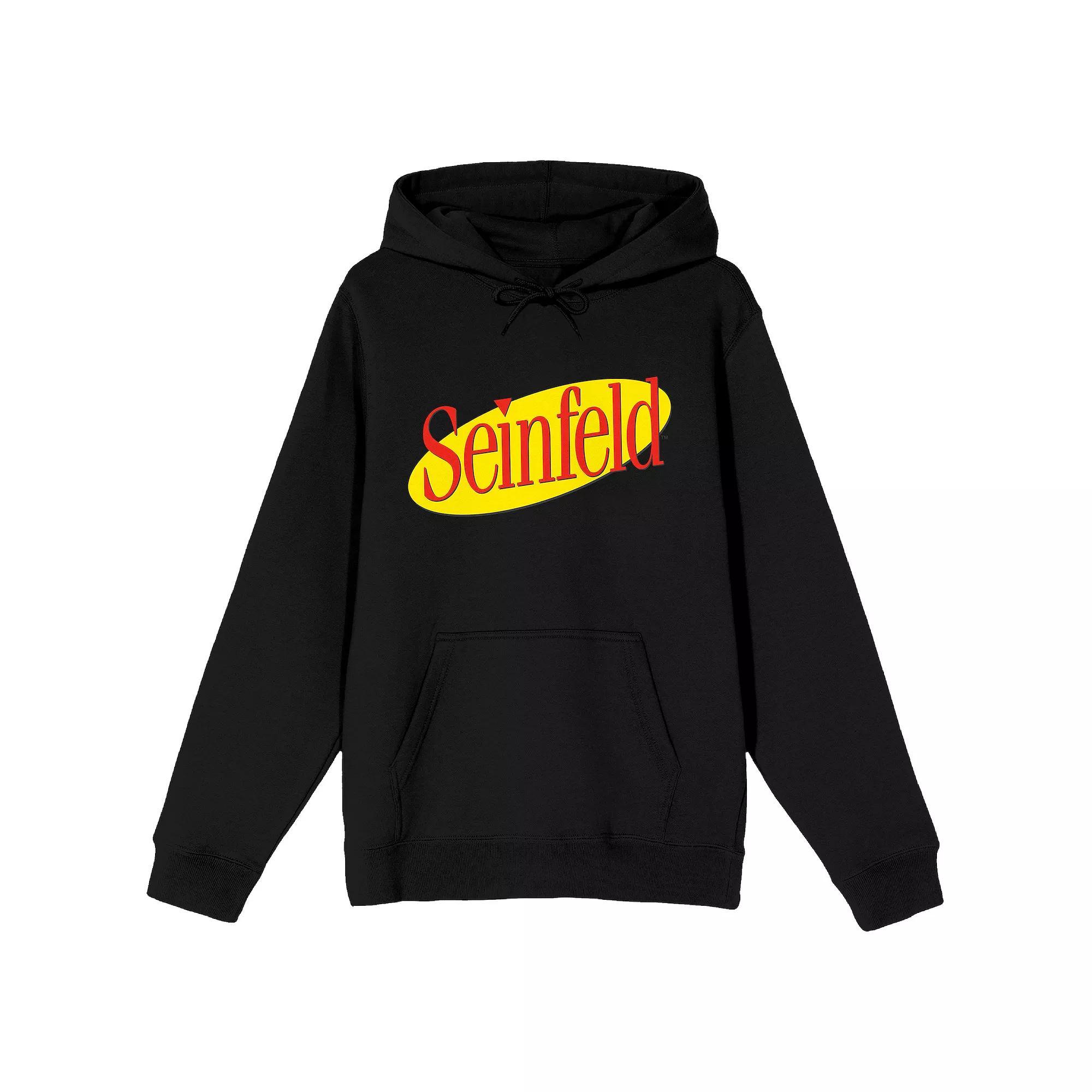 Men's Seinfeld TV Sitcom Logo Hoodie, Size: Small, Black Product Image