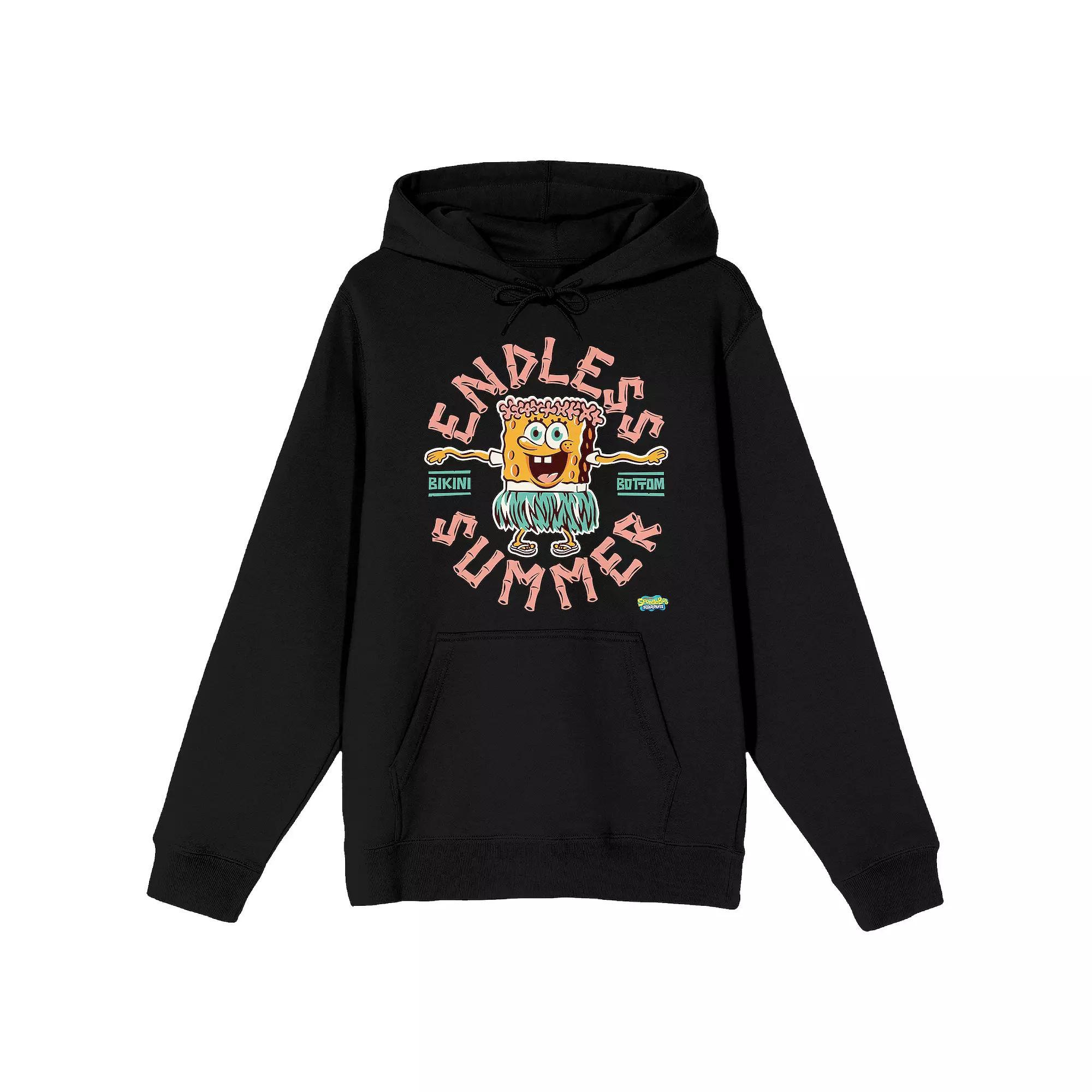 Men's Spongebob Squarepants Hoodie, Boy's, Size: XXL, Black Product Image