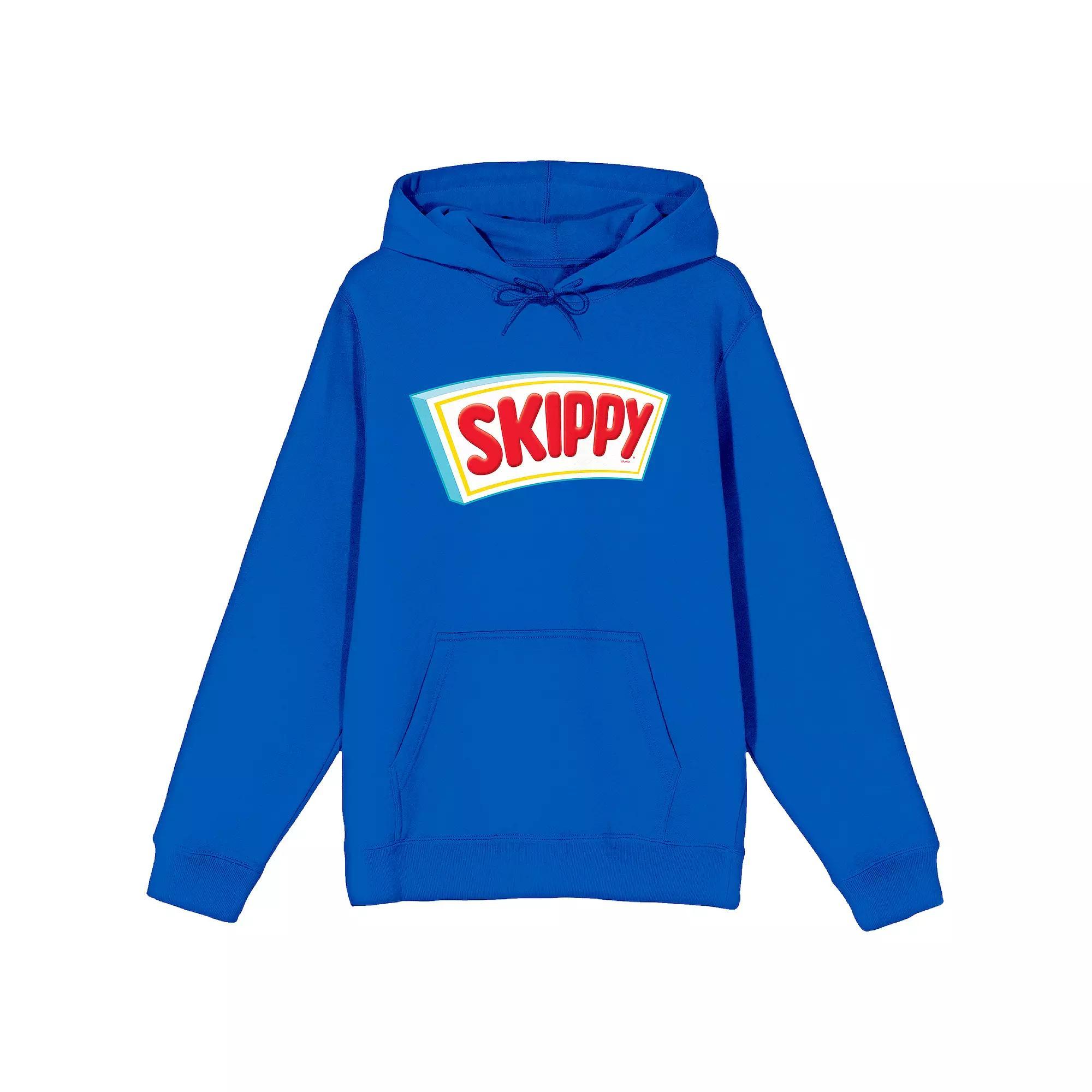 Men's Skippy Peanut Butter Logo Graphic Hoodie, Size: Medium, Blue Product Image