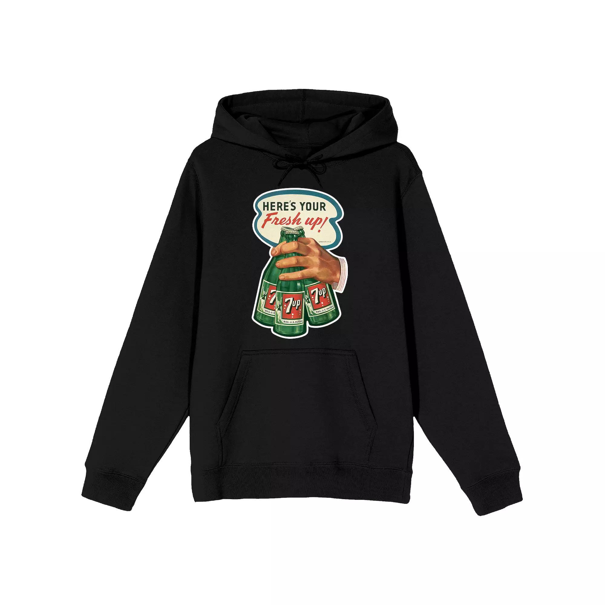 Men's 7UP Here's Your Fresh Up Graphic Hoodie, Size: XXL, Black Product Image