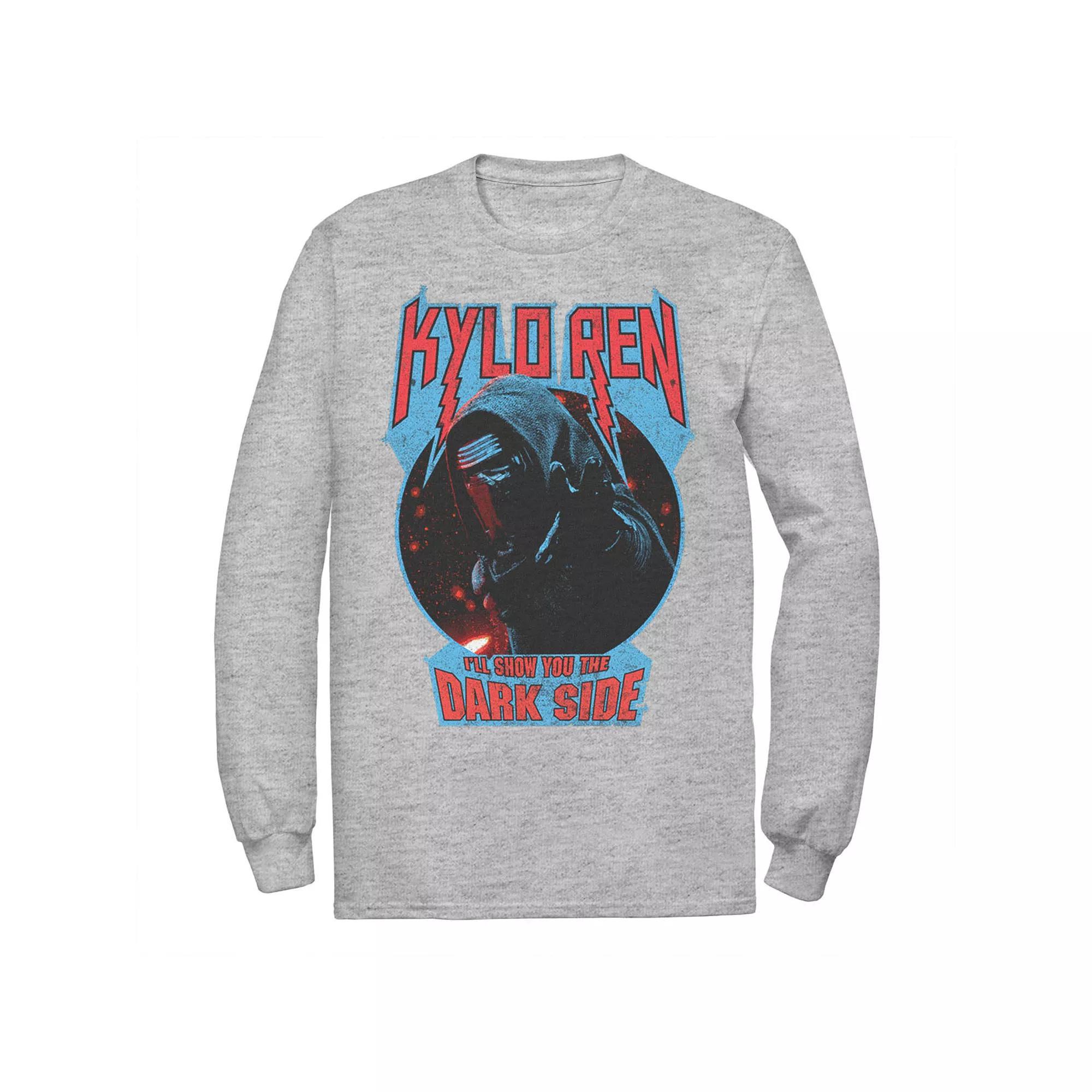 Men's Star Wars Kylo Ren Show You The Dark Side Metal Text Tee, Size: Small, White Product Image