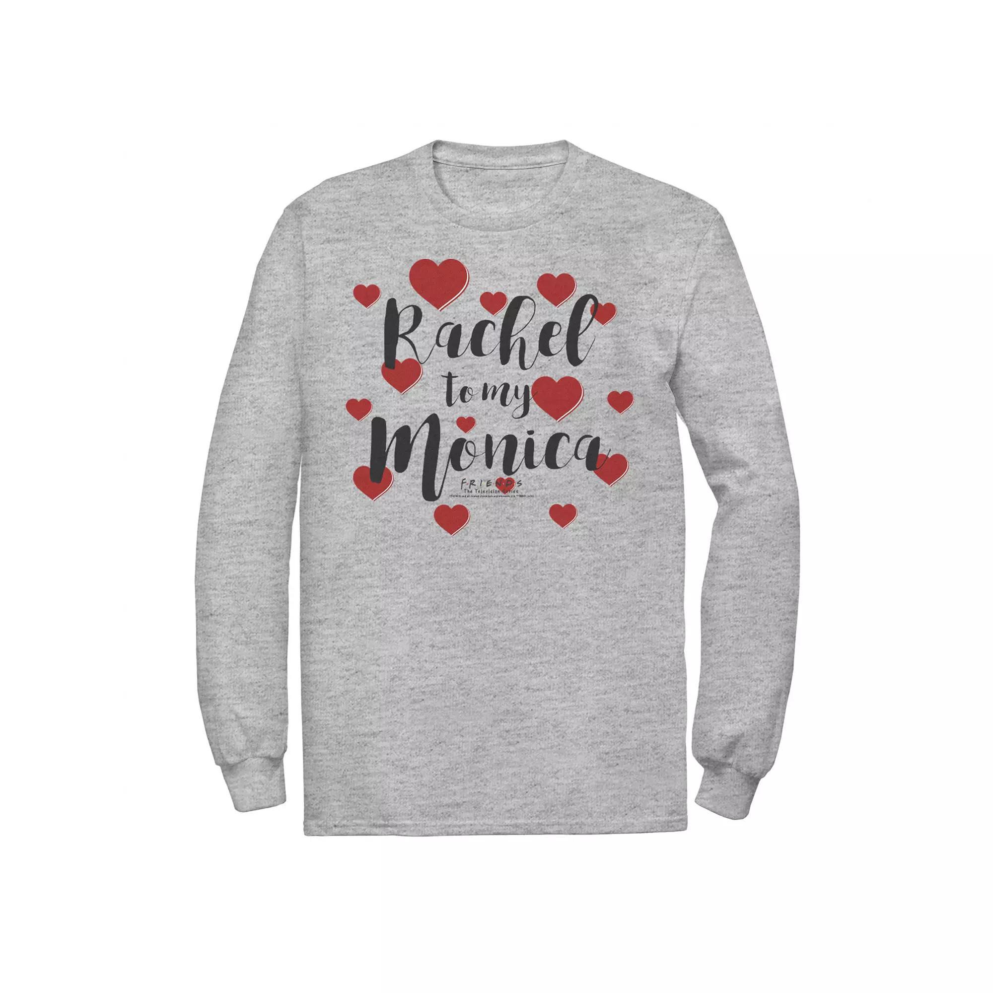 Men's Friends You're The Chandler To My Monica Hearts Tee, Size: Large, Athletic Grey Product Image