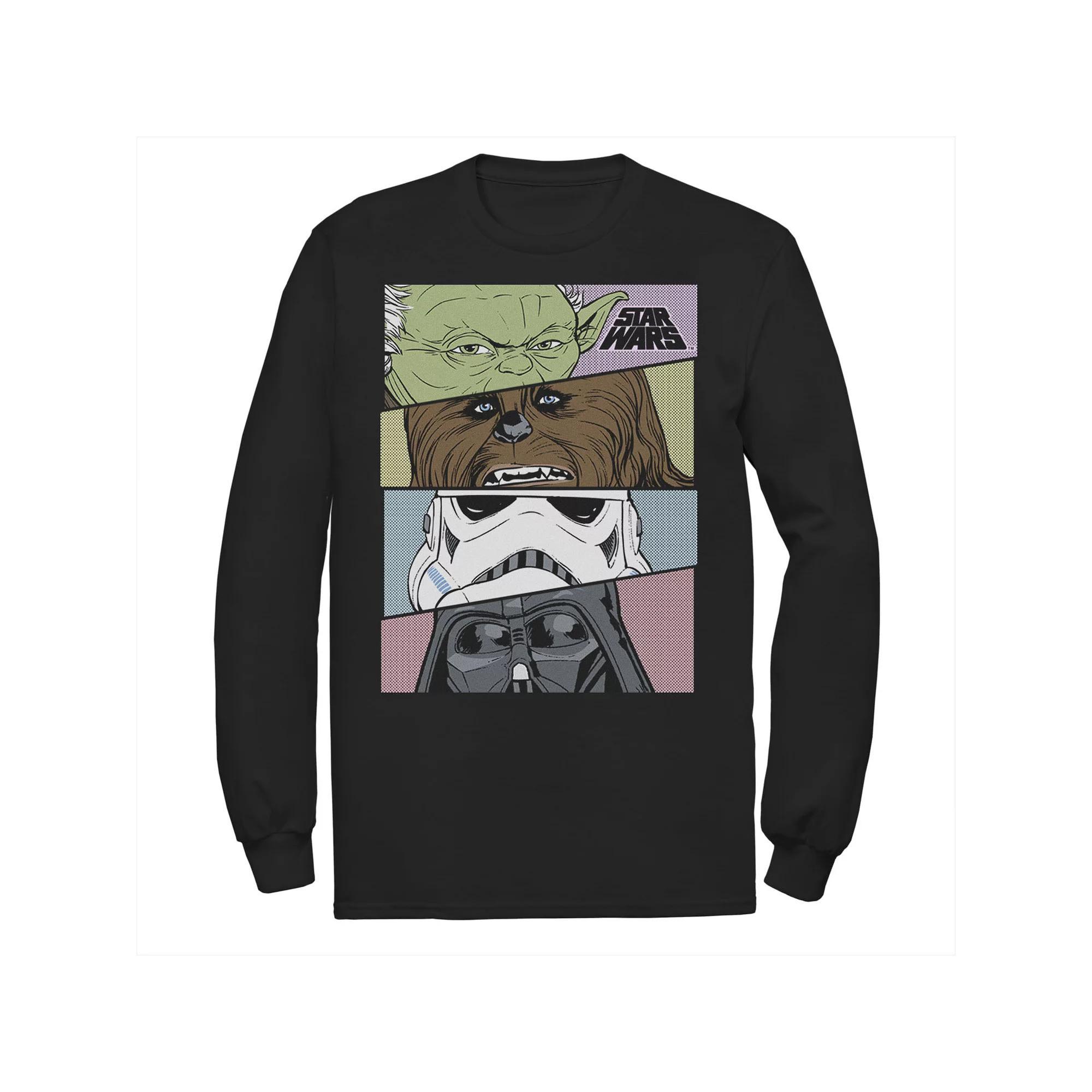 Men's Star Wars Characters Boxed In Tee, Size: Medium, Black Product Image