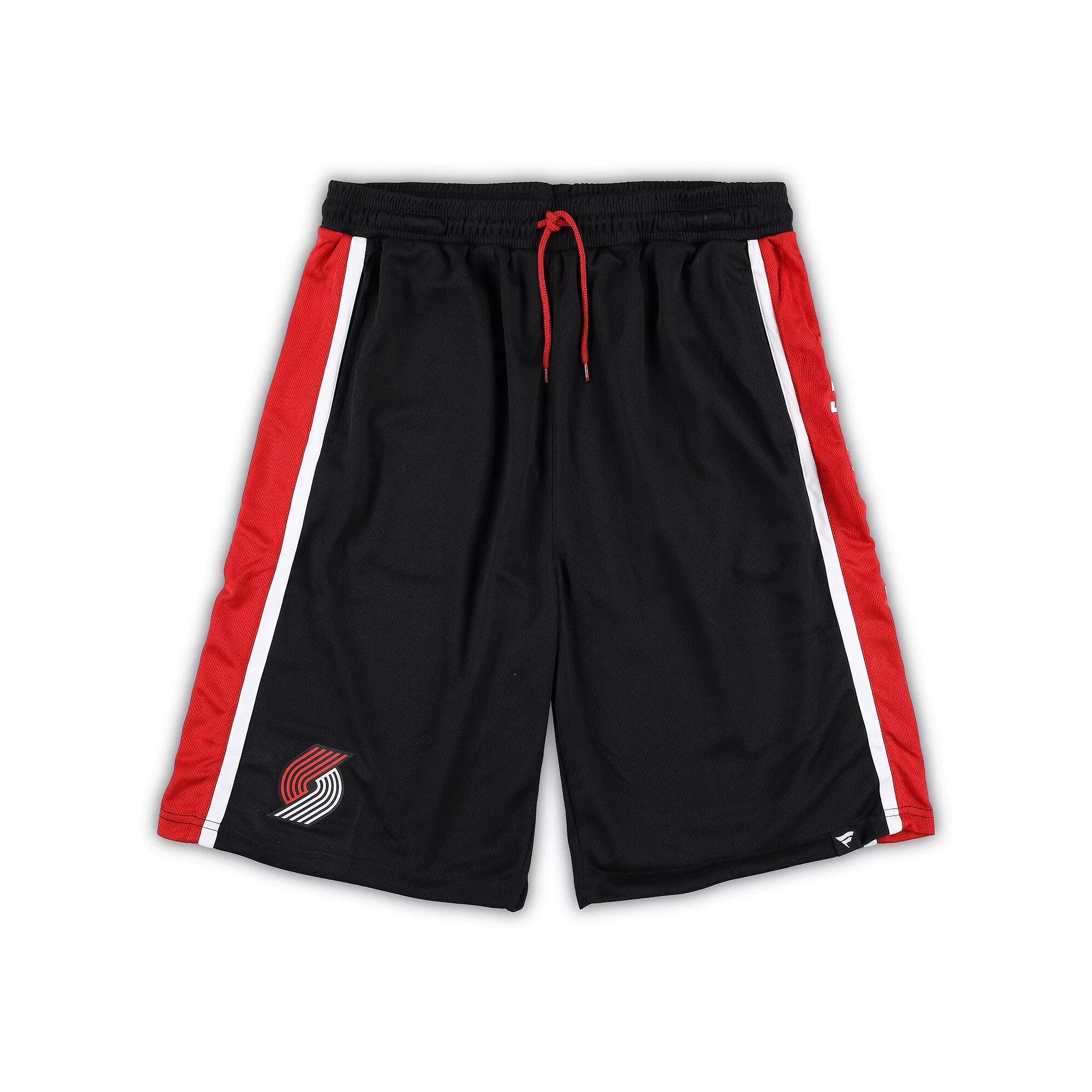 Men's Fanatics Branded Black Portland Trail Blazers Big & Tall Referee Iconic Mesh Shorts, Size: 3XB Product Image