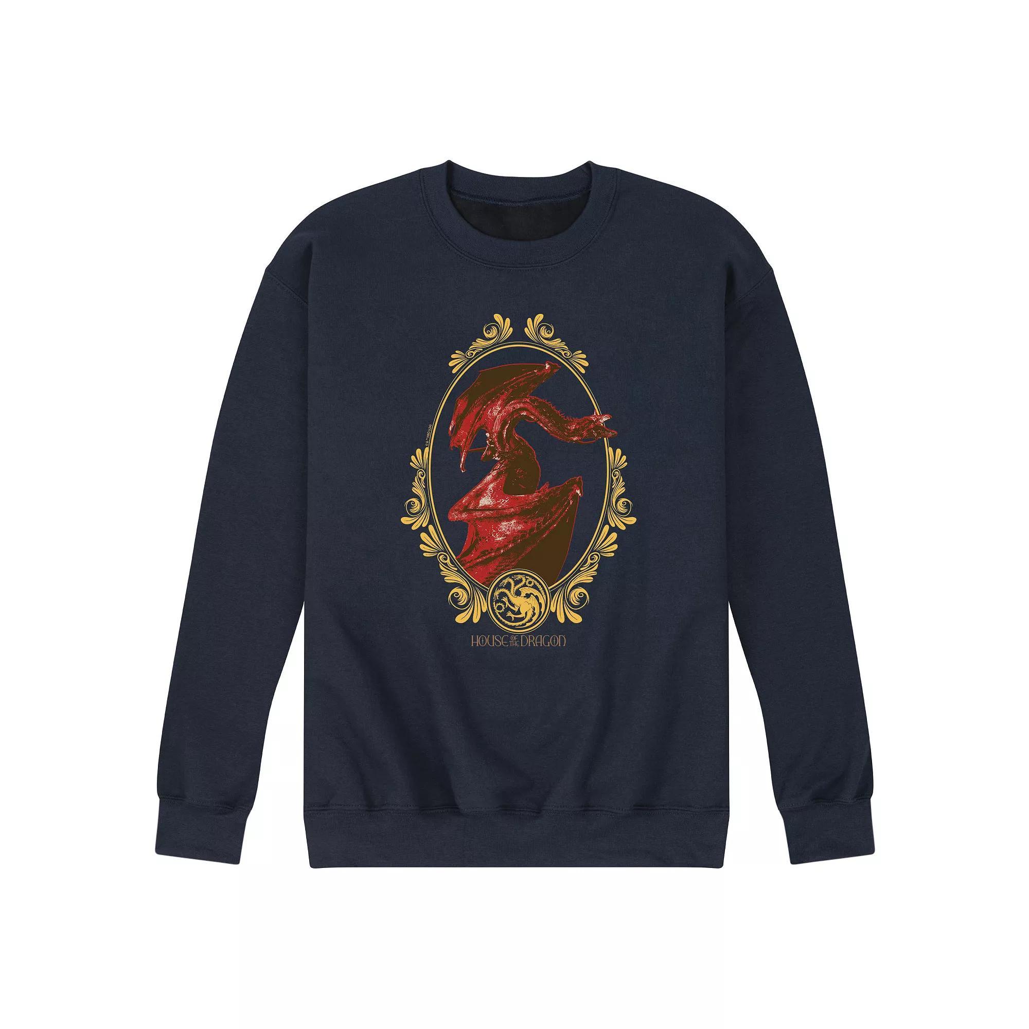 Mens House Of Dragon Three Dragons Fleece Sweatshirt Blue Product Image