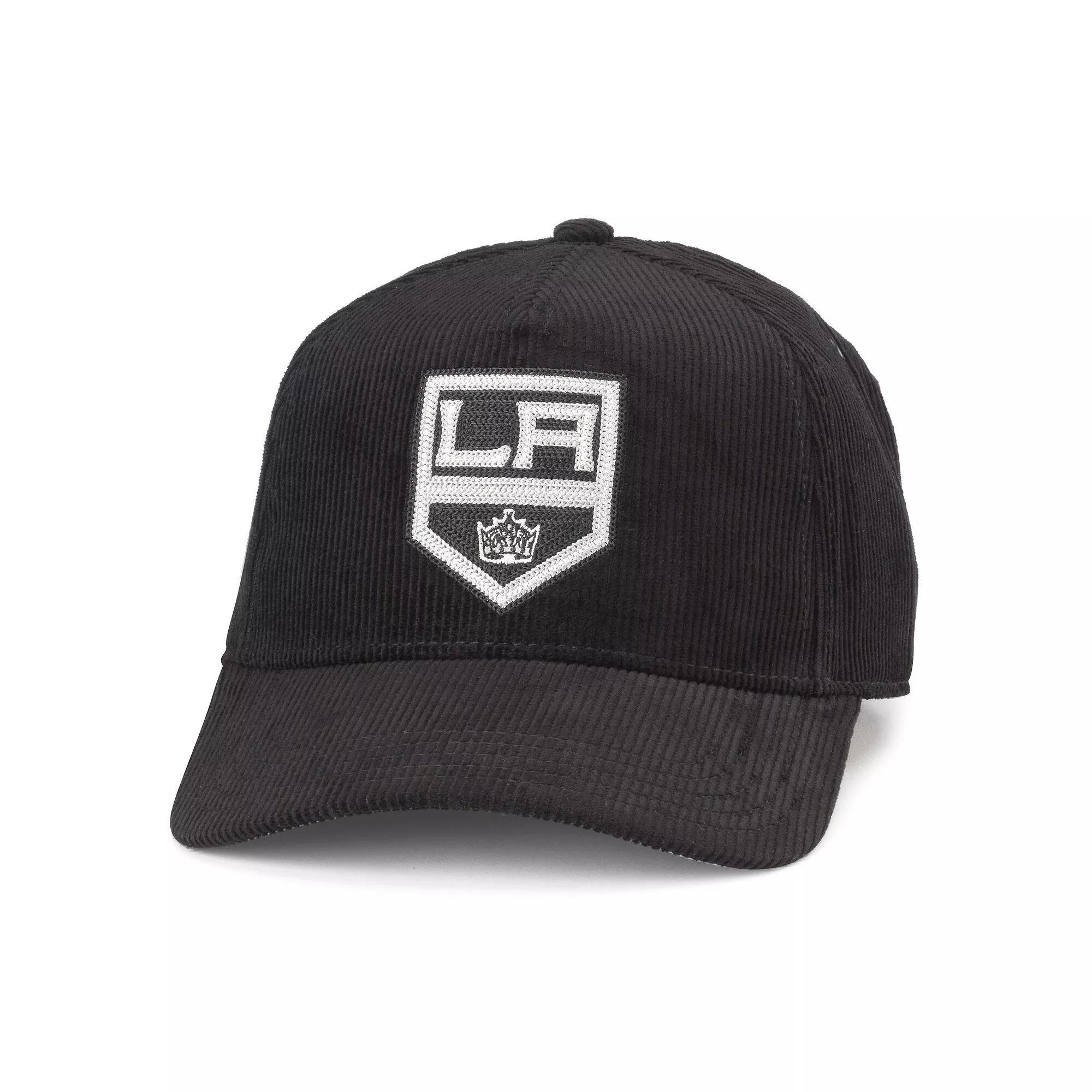 Men's American Needle Black Los Angeles Kings Corduroy Chain Stitch Adjustable Hat, Kgs Black Product Image
