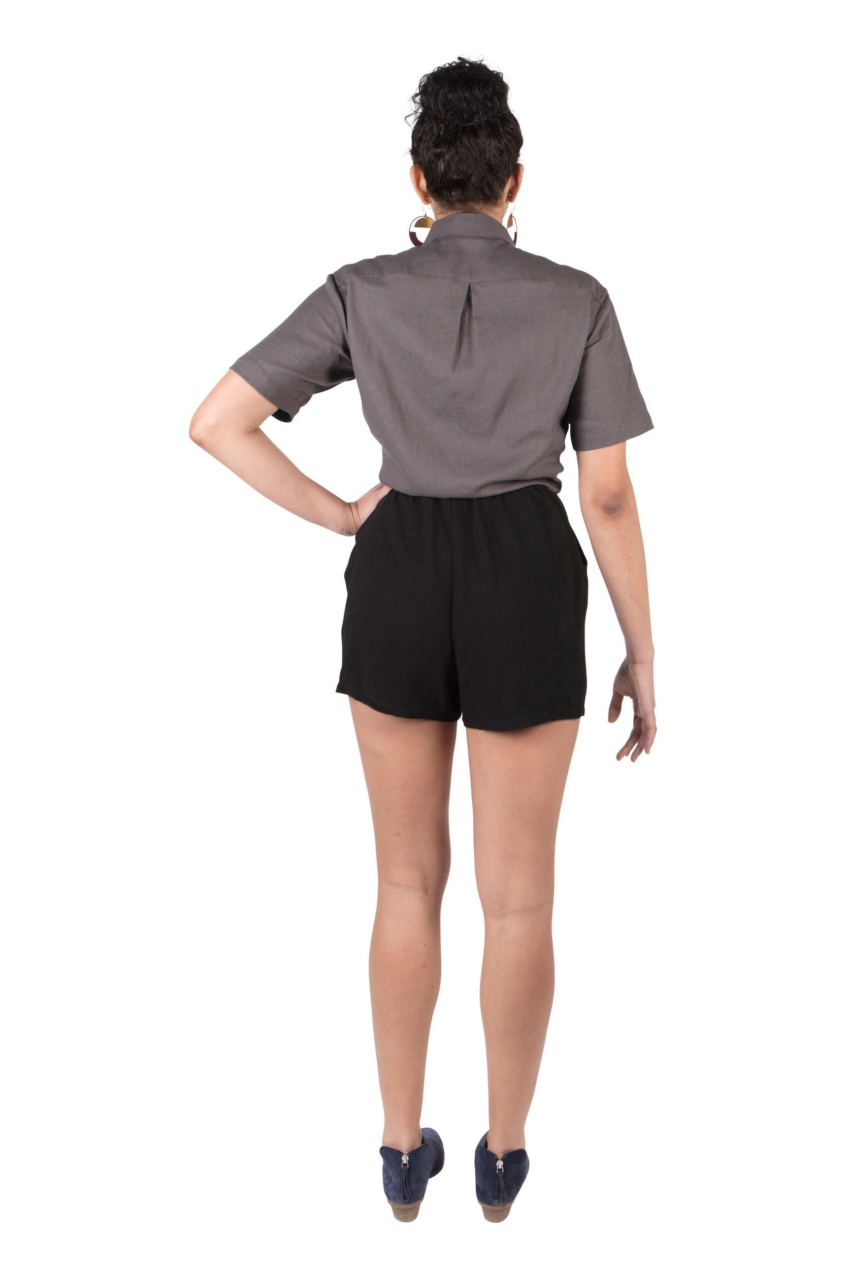 Unisex Button Up in Ash Linen Product Image