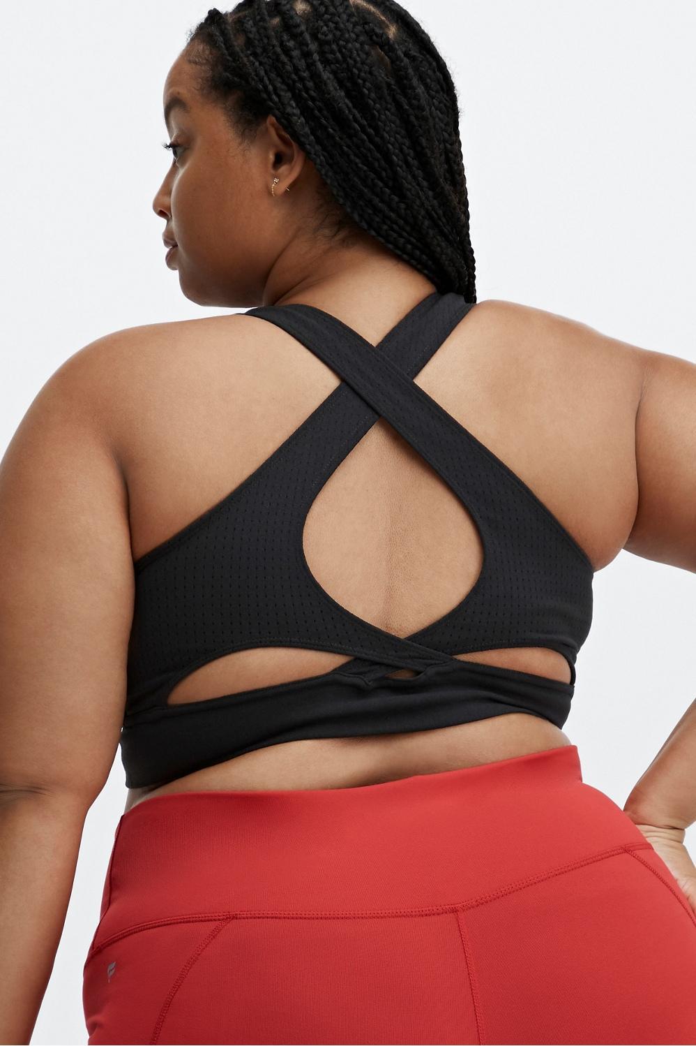 Fabletics No-Bounce SculptKnit Bra Womens black plus Size 2X Product Image