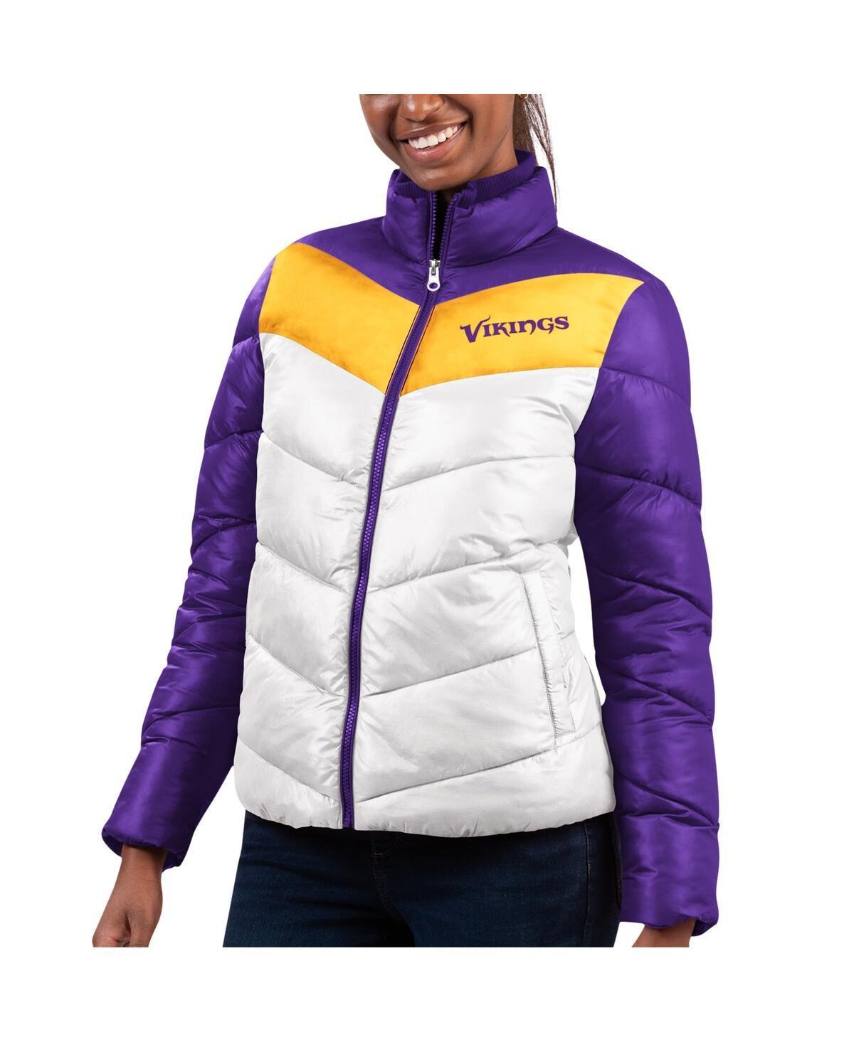 Women's G-III 4Her by Carl Banks  White/Black Las Vegas Raiders New Star Quilted Full-Zip Jacket, Size: XL, Lvr White Product Image