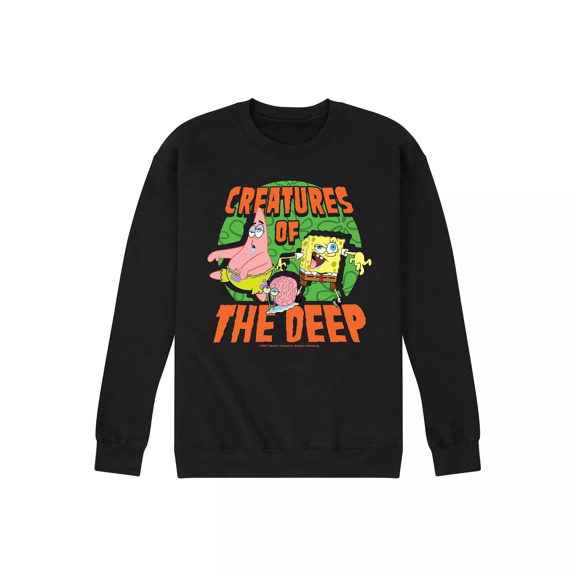 Mens SpongeBob SquarePants Creatures Sweatshirt Product Image