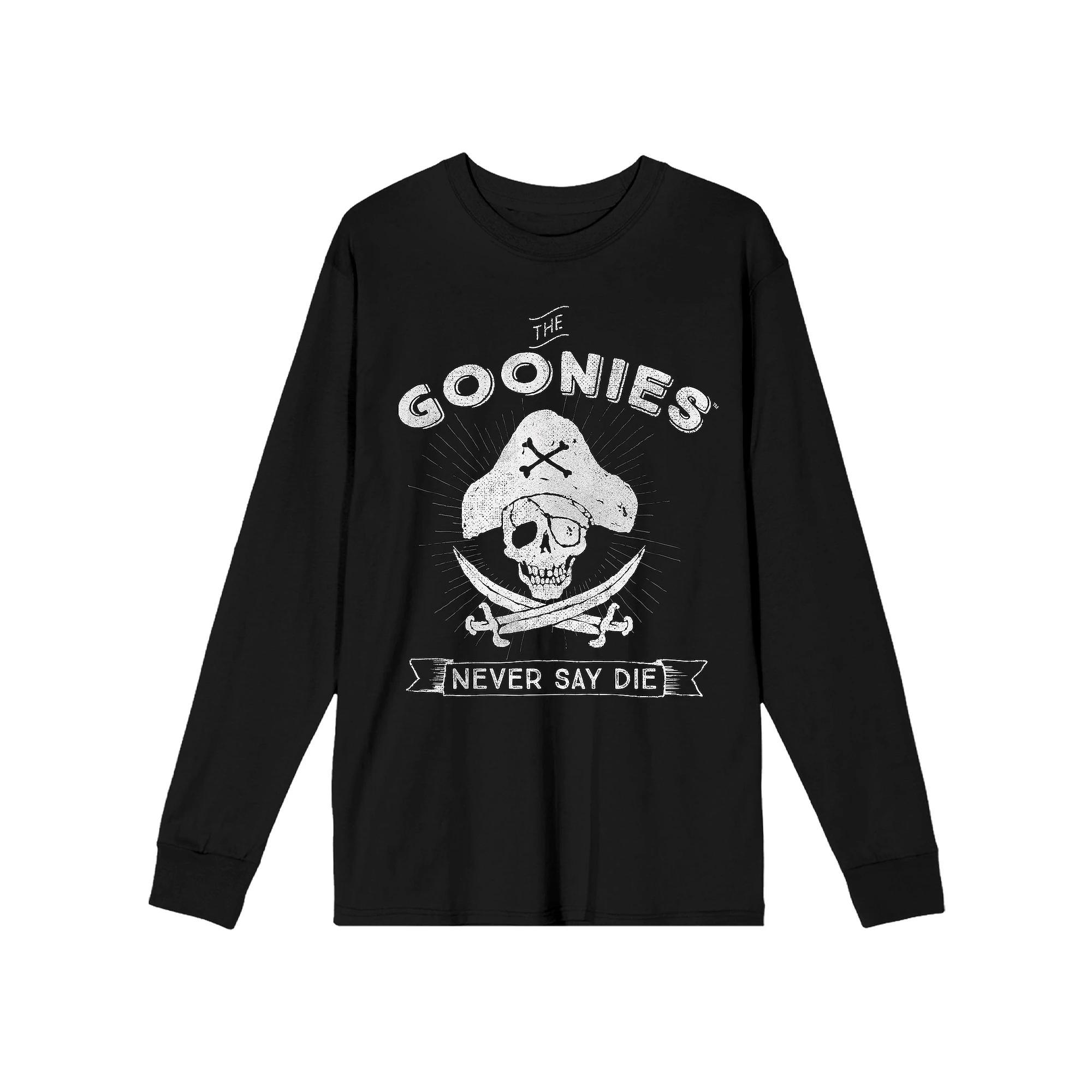 Men's The Goonies Never Say Long Sleeve Tee, Size: XL, Black Product Image