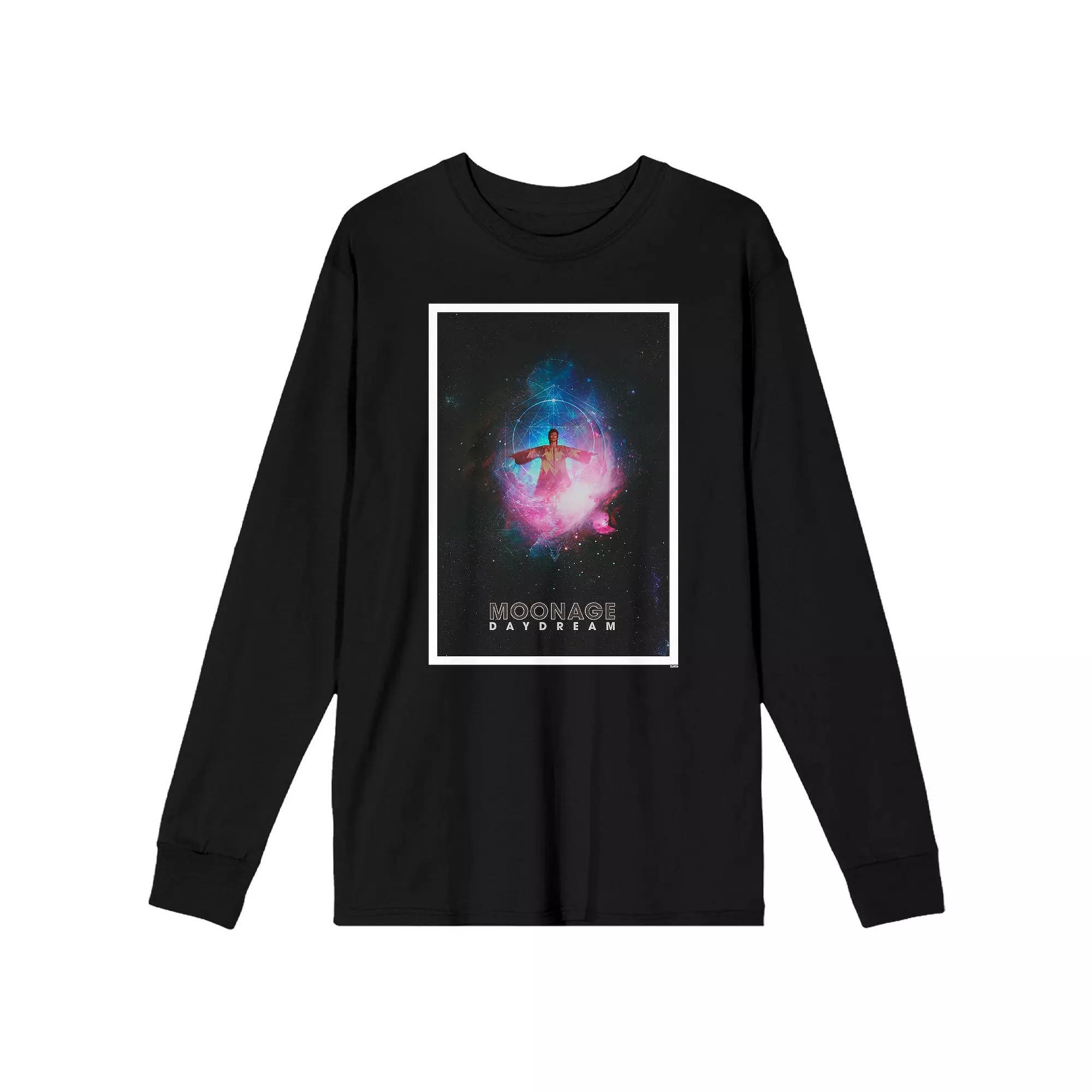 Men's David Bowie Moonage Daydream Long Sleeve Graphic Tee, Size: XXL, Black Product Image