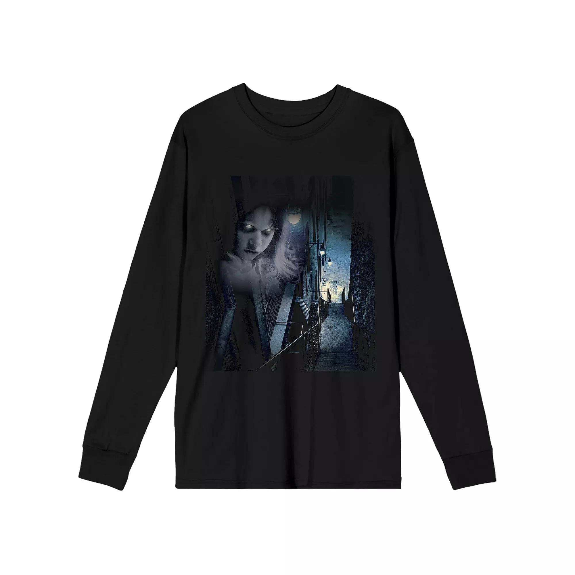 Men's The Exorcist Dark Stairway Long Sleeve Tee, Size: Large, Black Product Image
