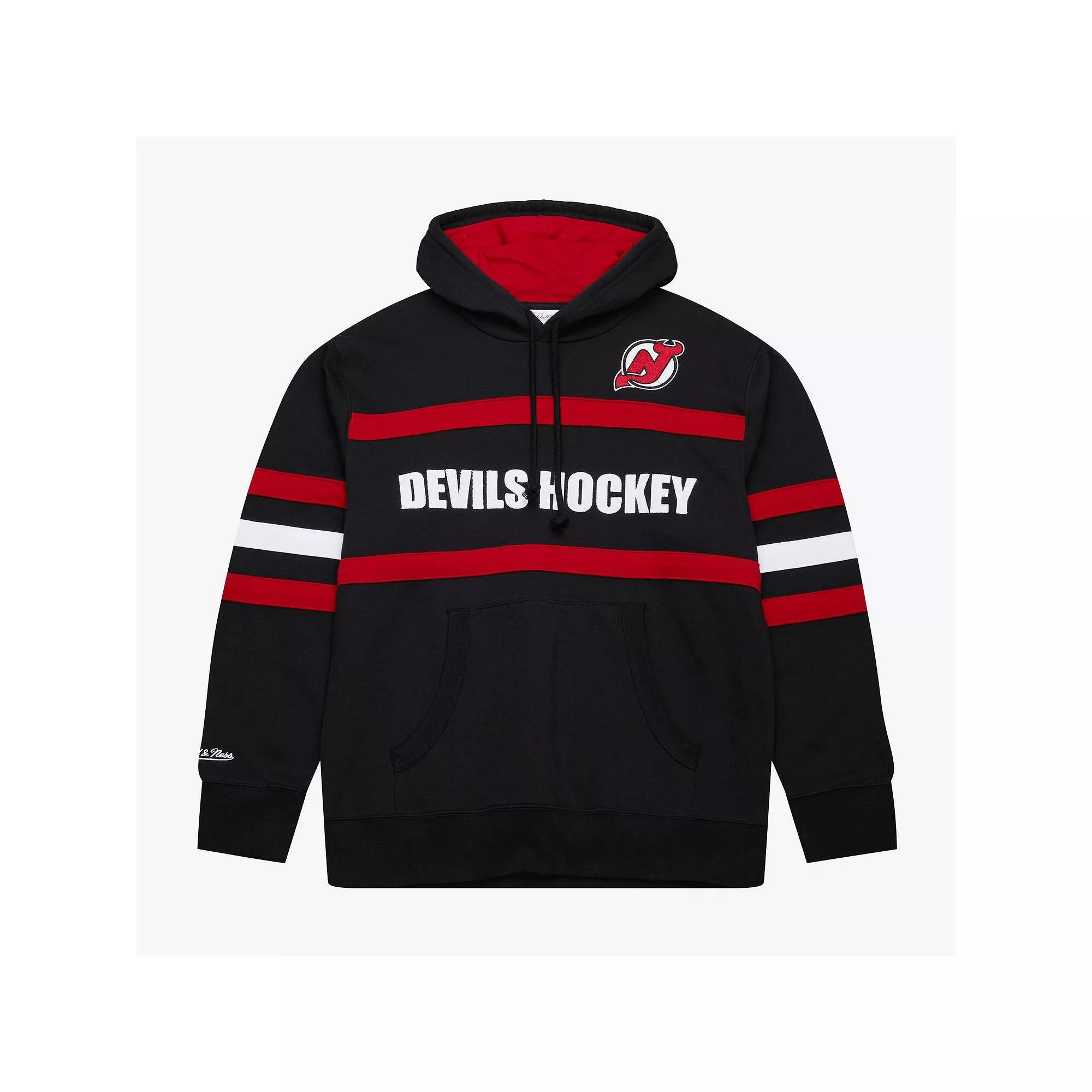 Men's Mitchell & Ness Black New Jersey Devils Head Coach Slogan Pullover Hoodie, Size: 3XL, Nhl Black Product Image
