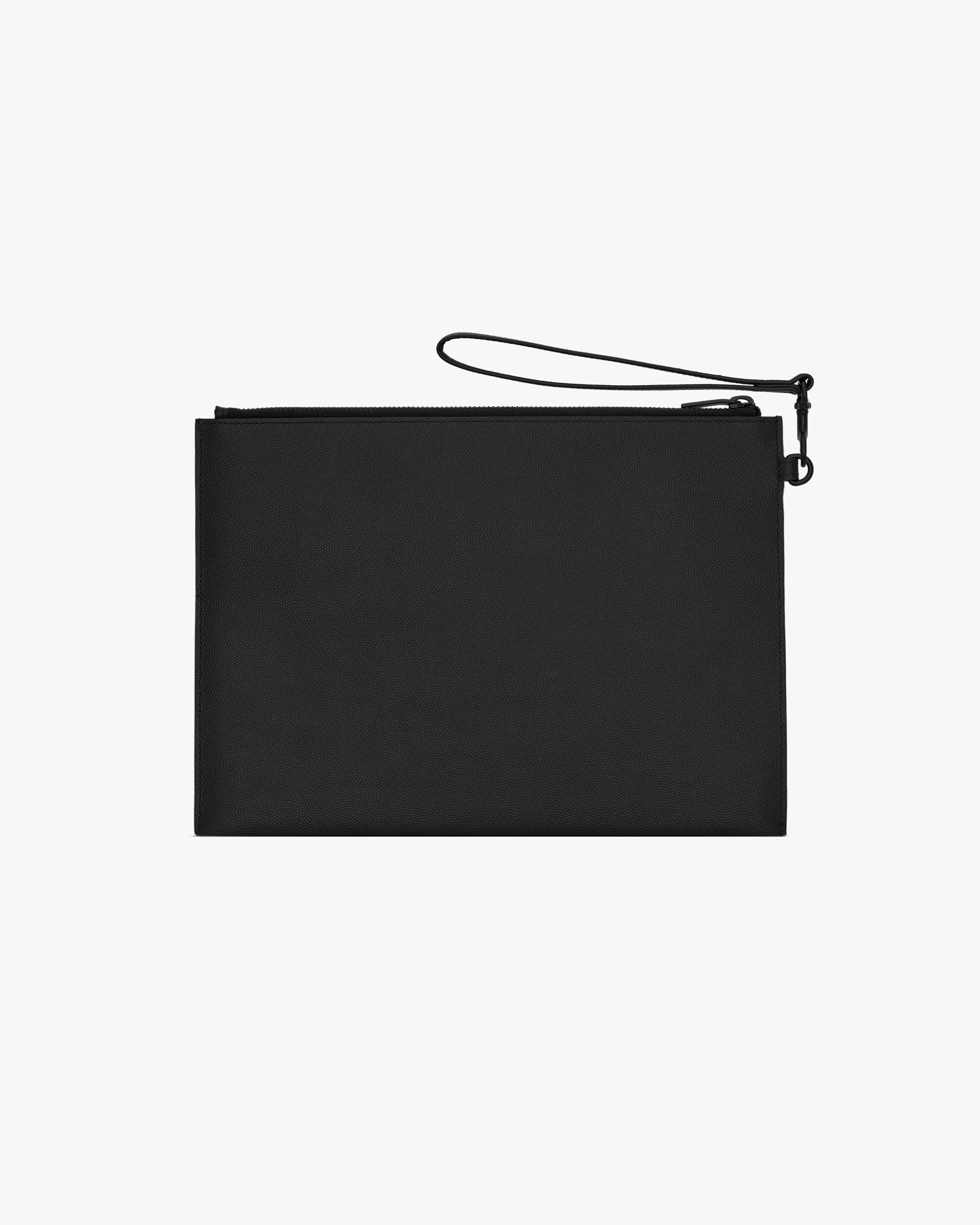 CASSANDRE zipped tablet holder in grain de poudre leather Product Image