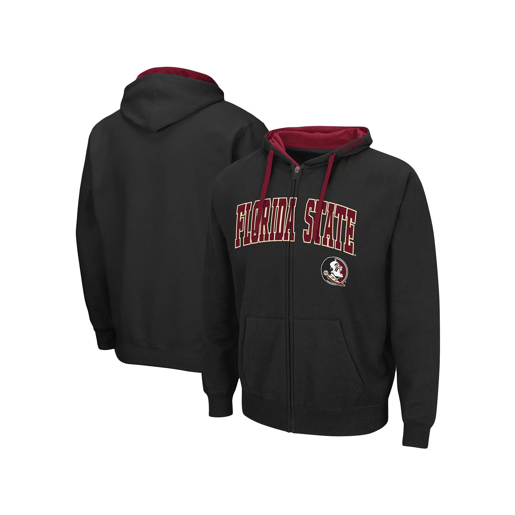 Men's Colosseum Black Florida State Seminoles Big & Tall Full-Zip Hoodie, Size: 5XB Product Image
