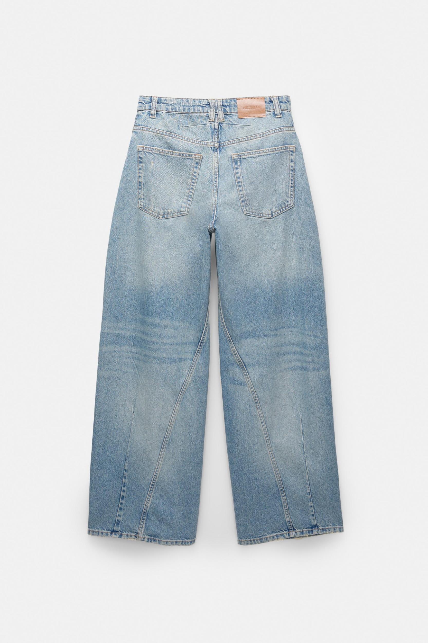 Mid-waist barrel jeans Product Image