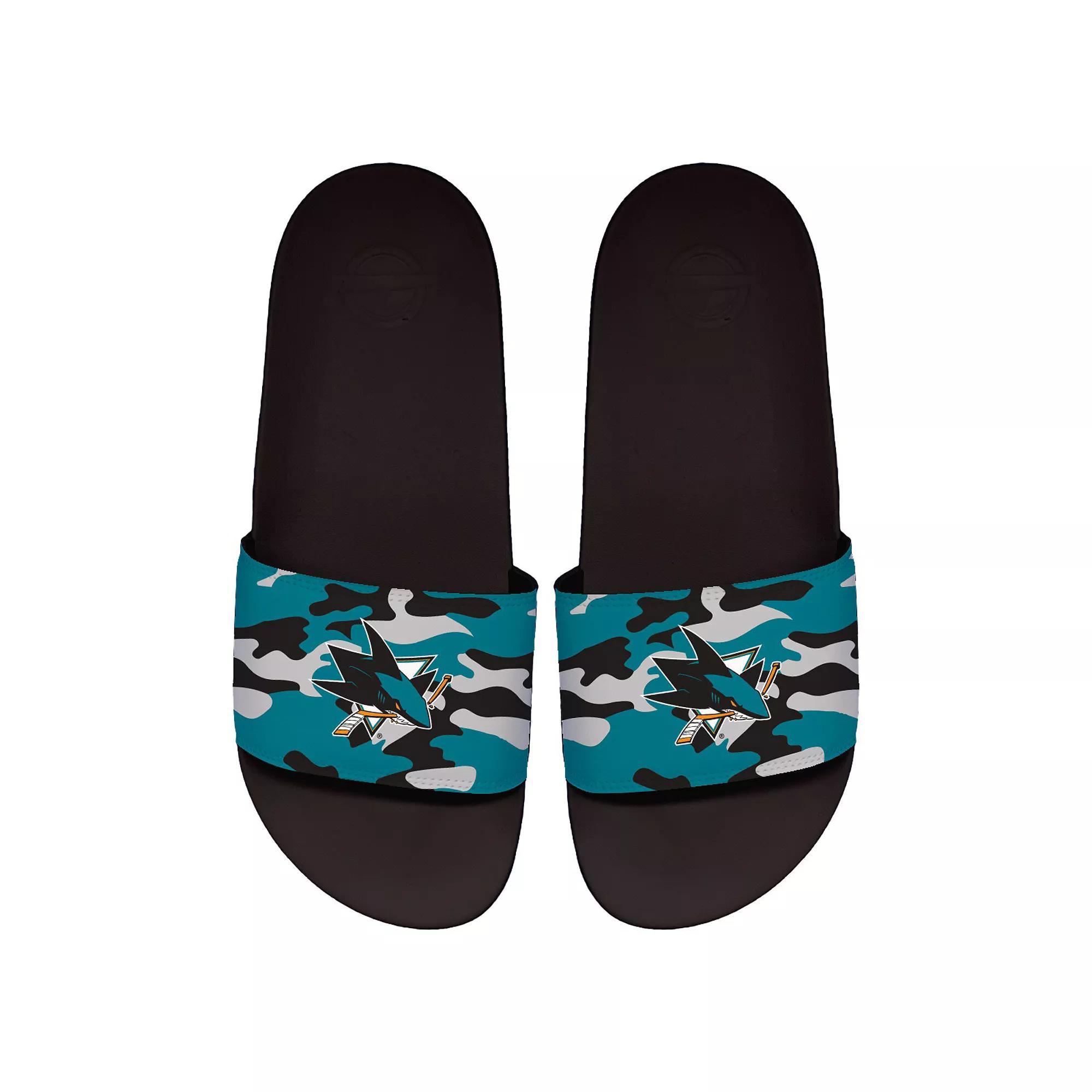 Men's ISlide San Jose Sharks Camo Motto Slide Sandals, Size: 13-14, Sks Black Product Image