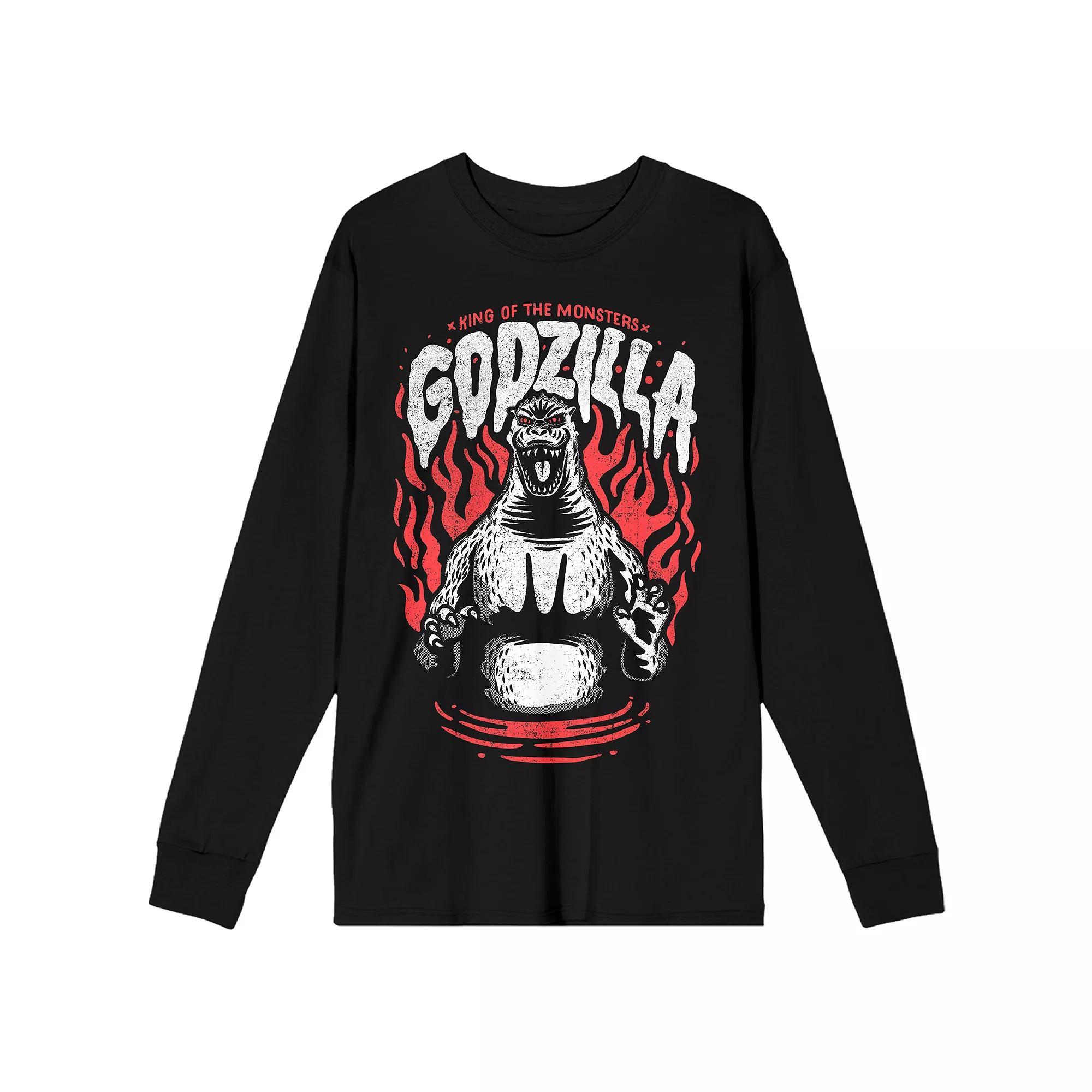 Men's Godzilla Classic King of the Monsters Long Sleeve, Size: Large, Black Product Image