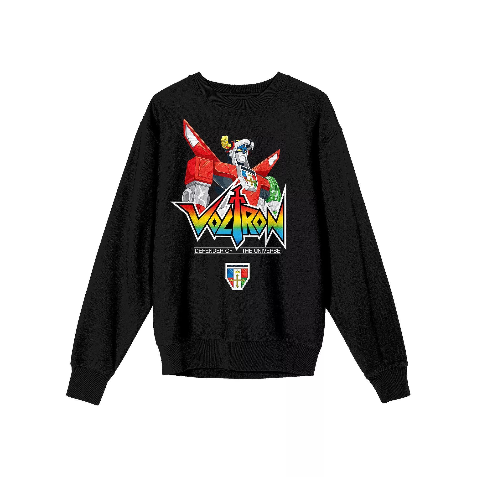 Men's Voltron Defender Long Sleeve Graphic Pullover, Size: XXL, Black Product Image