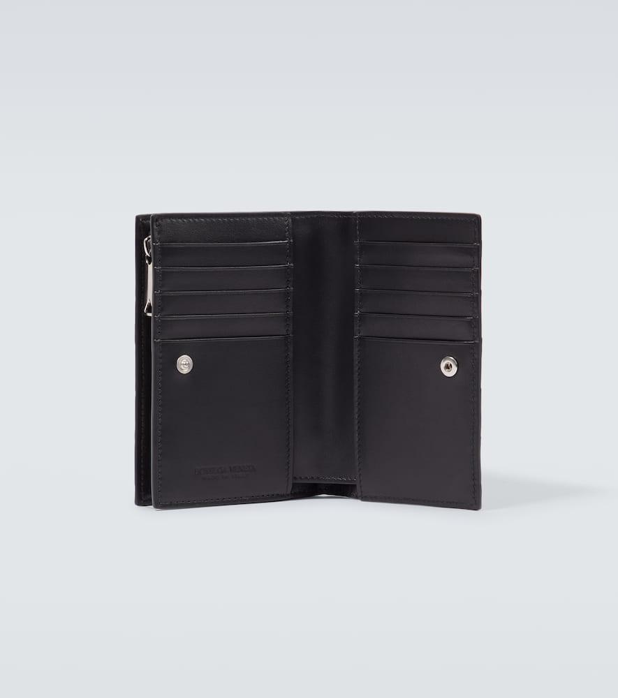 BOTTEGA VENETA Intrecciato Medium Leather Bi-fold Wallet In Black Product Image