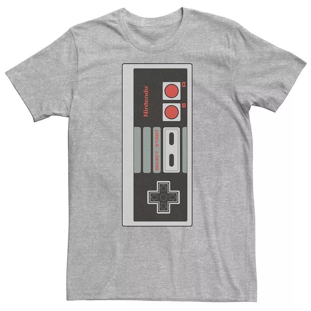 Big & Tall Nintendo NES Controller Vertical Tee, Men's, Size: 3XL Tall, Athletic Grey Product Image